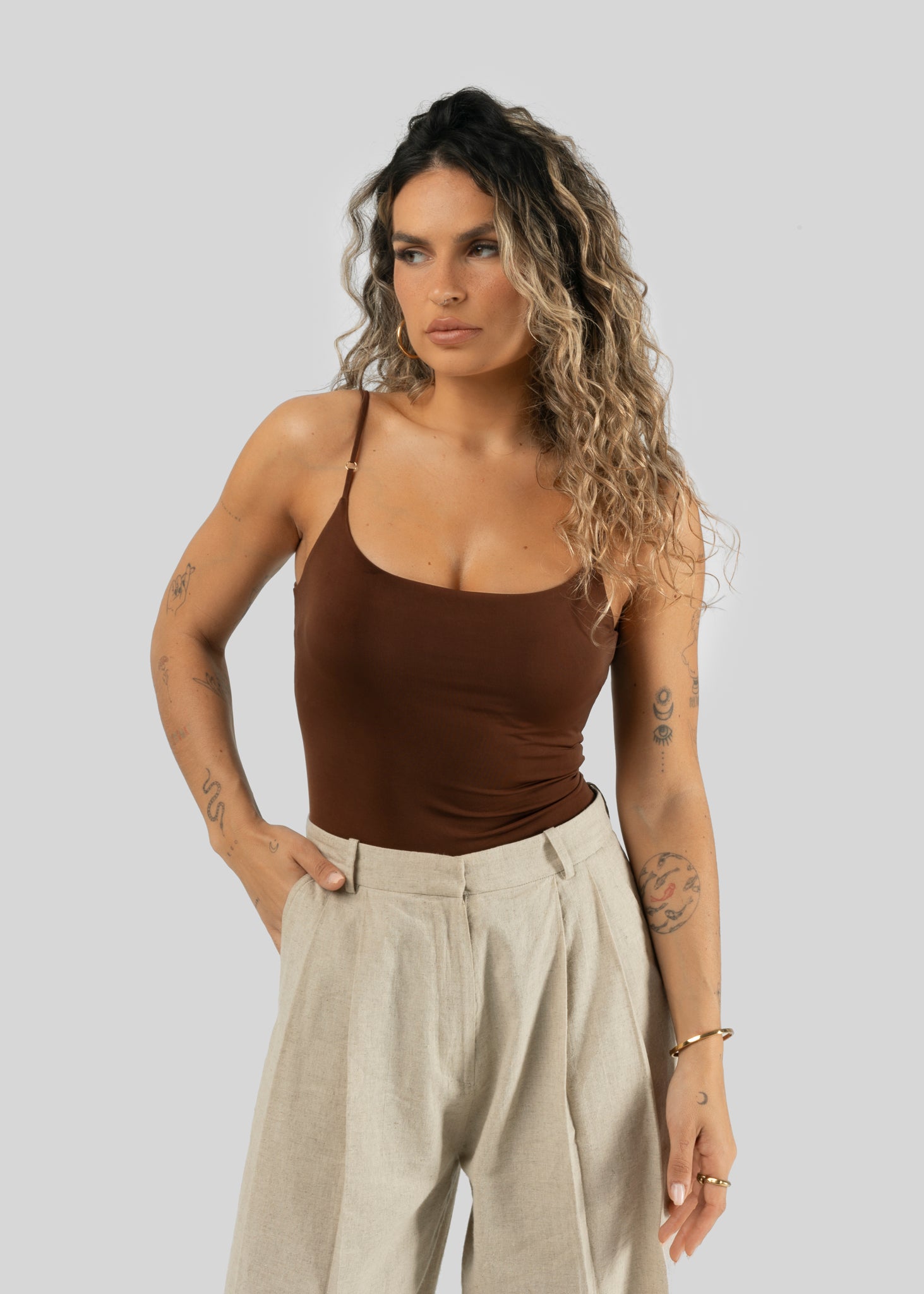 Jolene Bodysuit - Brown