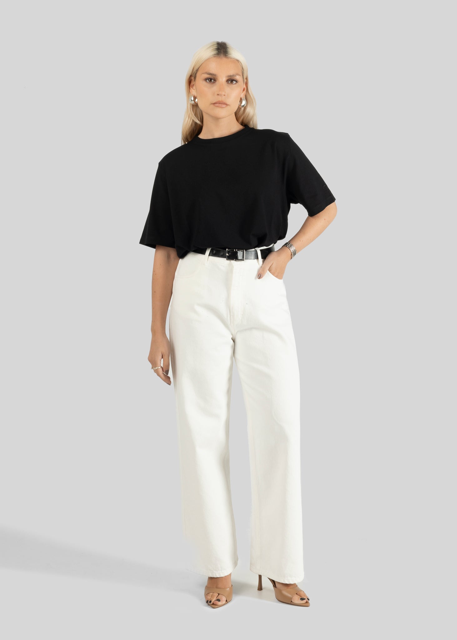 Damian Relaxed White Jeans