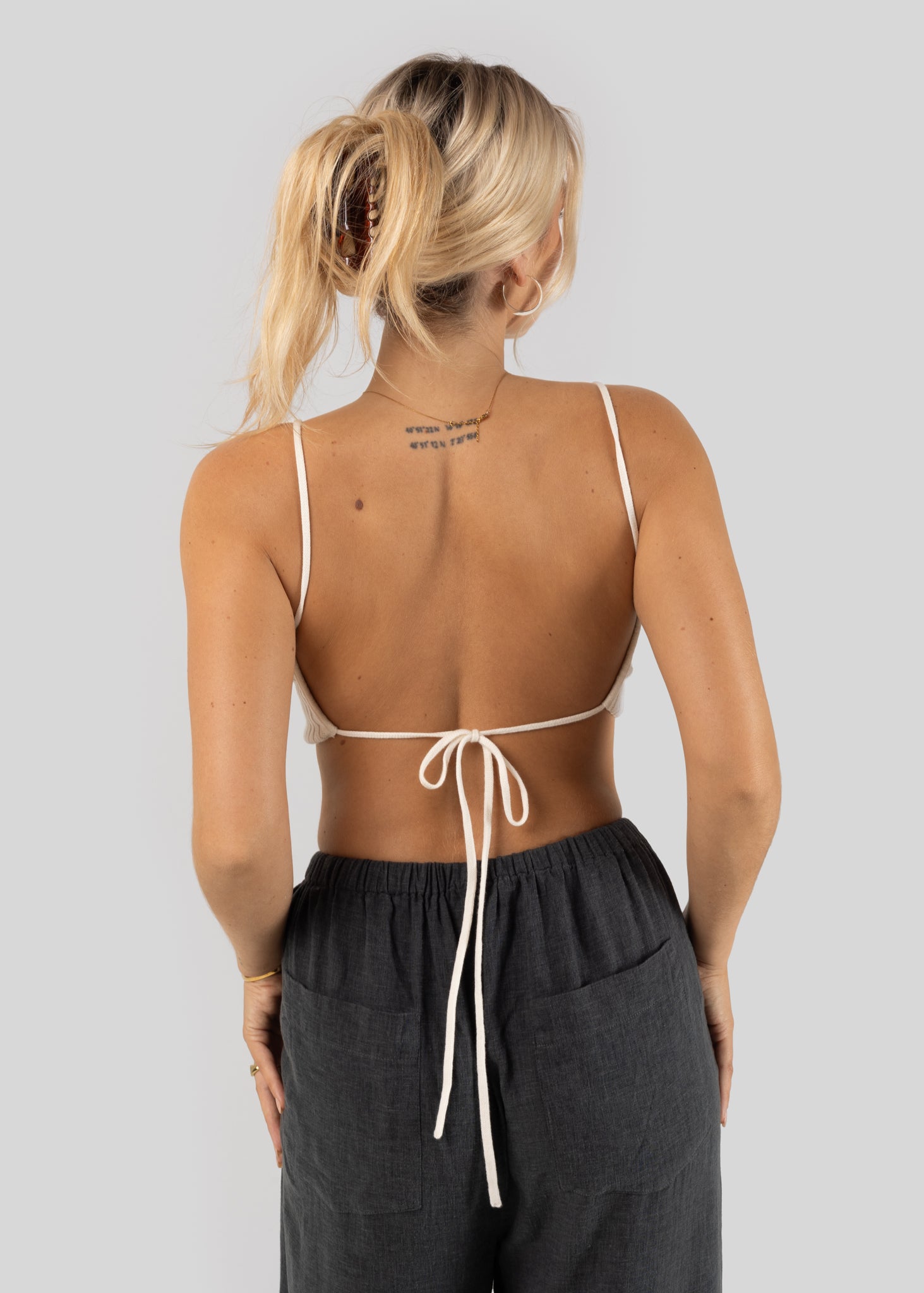 Aruba Backless Top - Cream