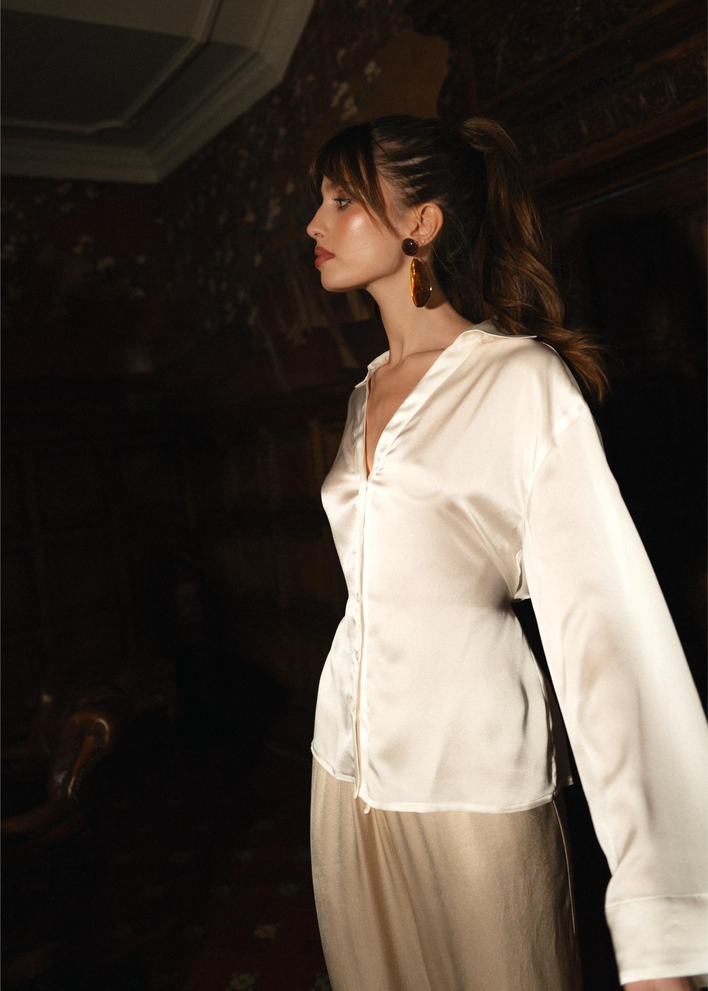 Bianca Adjustable Silk Shirt