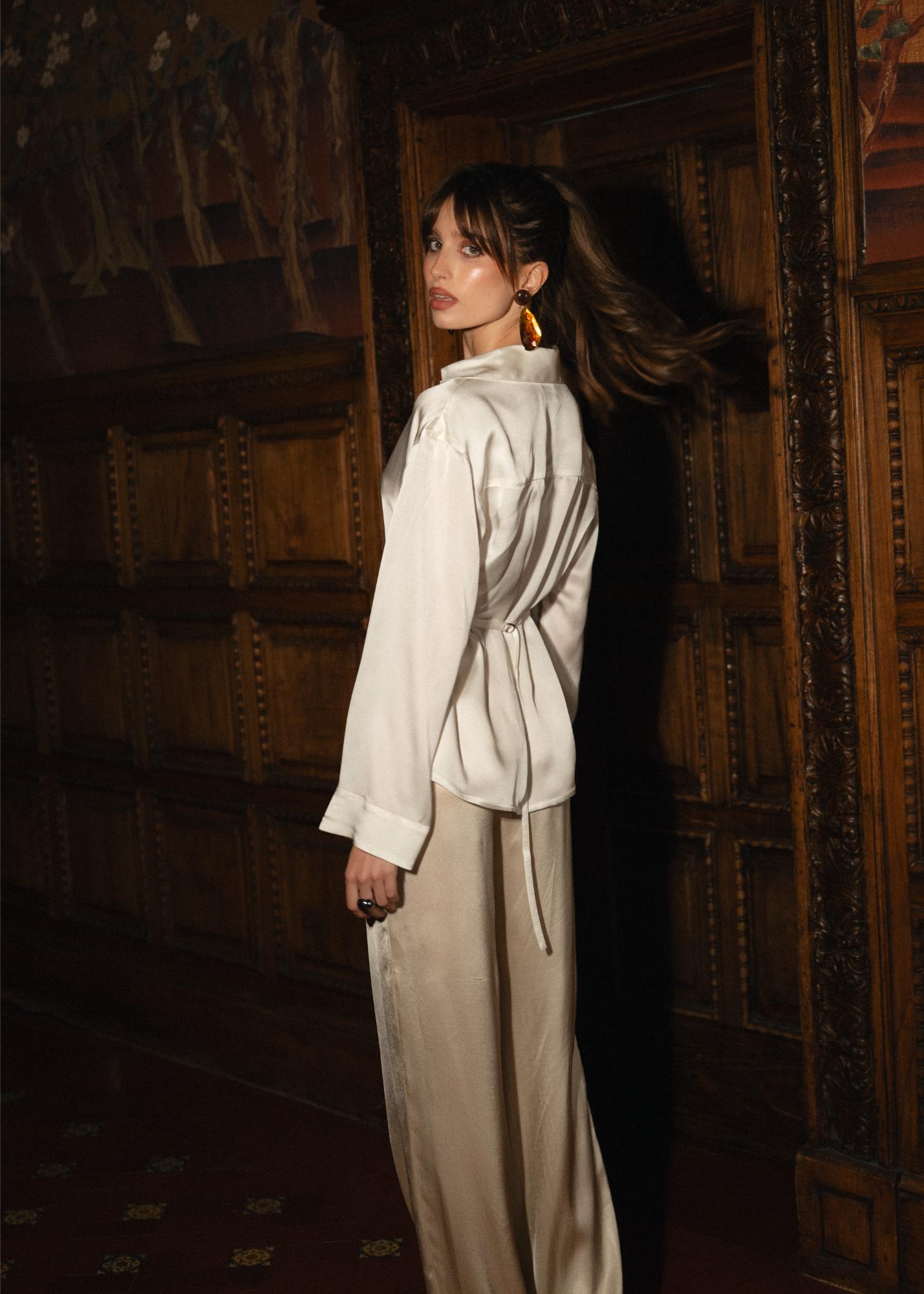 Bianca Adjustable Silk Shirt