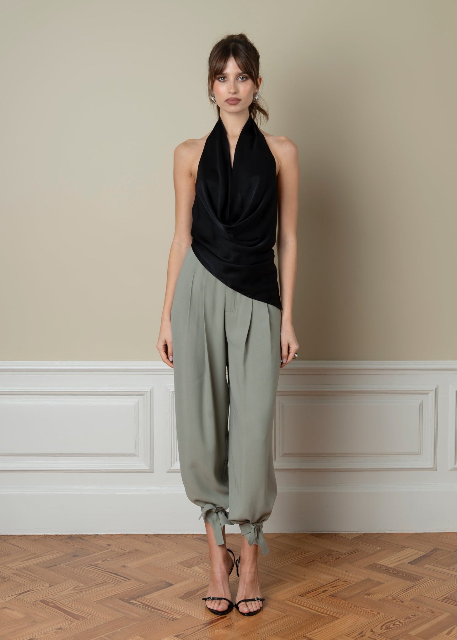 Jade Balloon Mid-Waist Pants