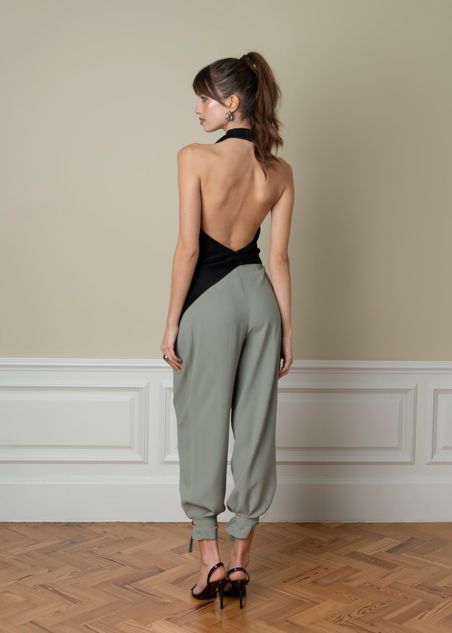Jade Balloon Mid-Waist Pants