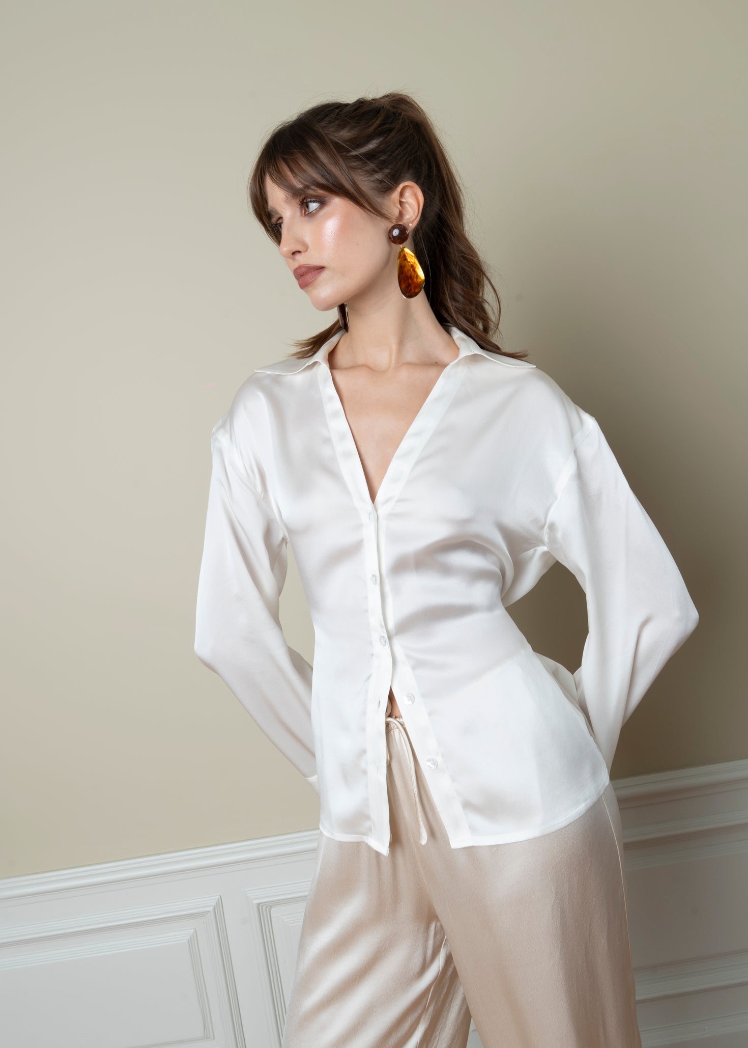 Bianca Adjustable Silk Shirt