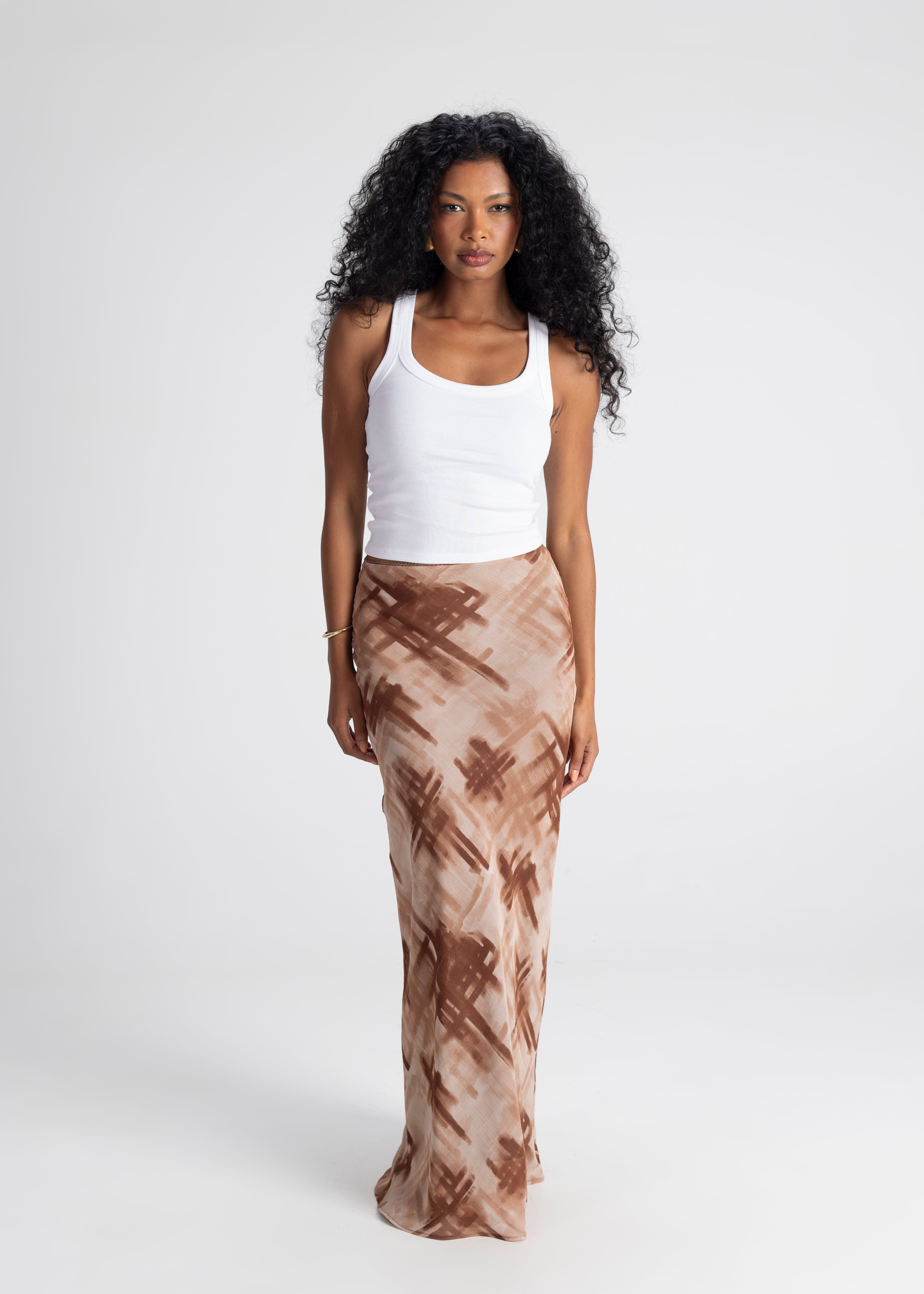 Jimmy Scoop-Neck Ribbed Tank Top - White