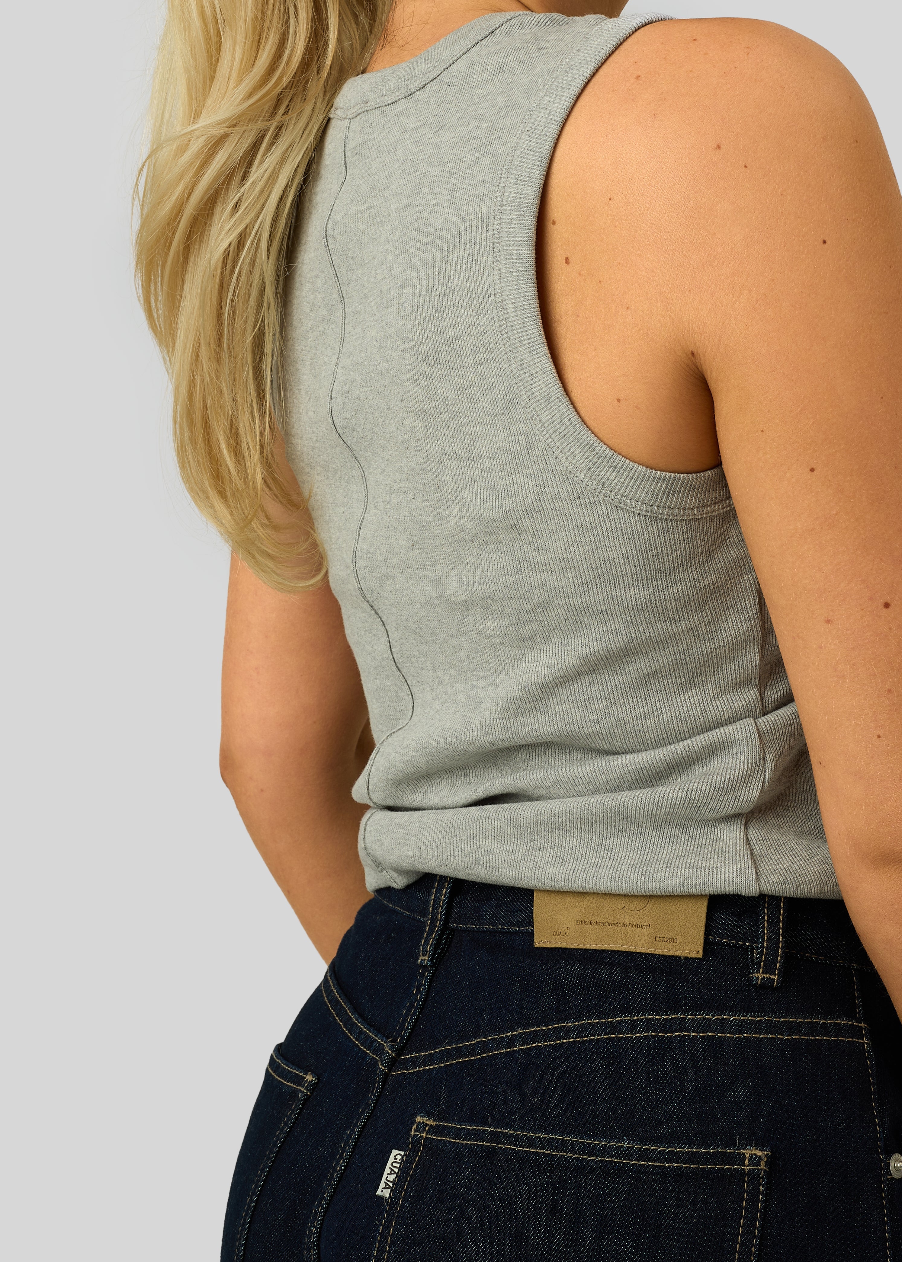 Kurt High-Neck Tank Top - Grey