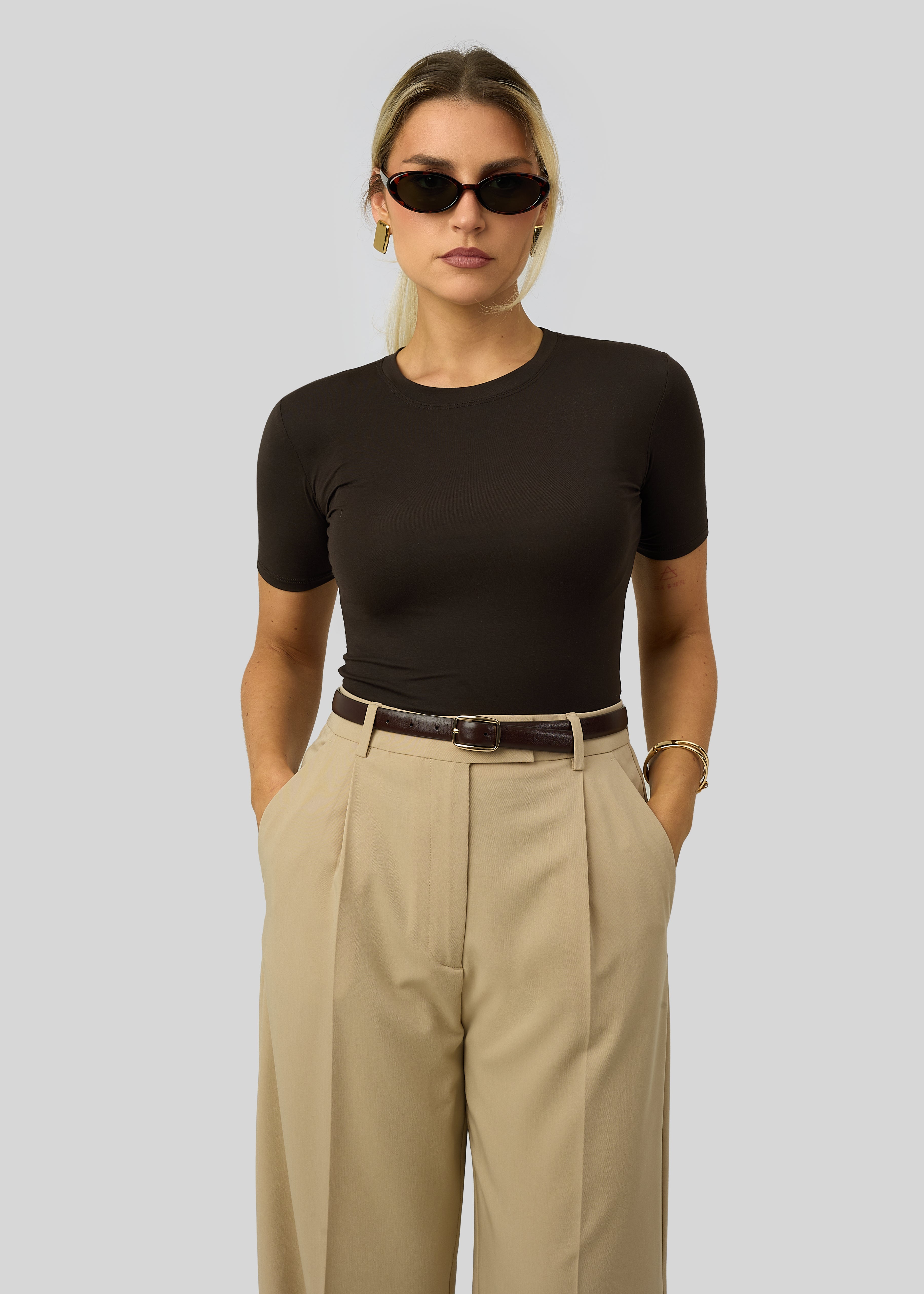90’s Fitted T-Shirt - Brown