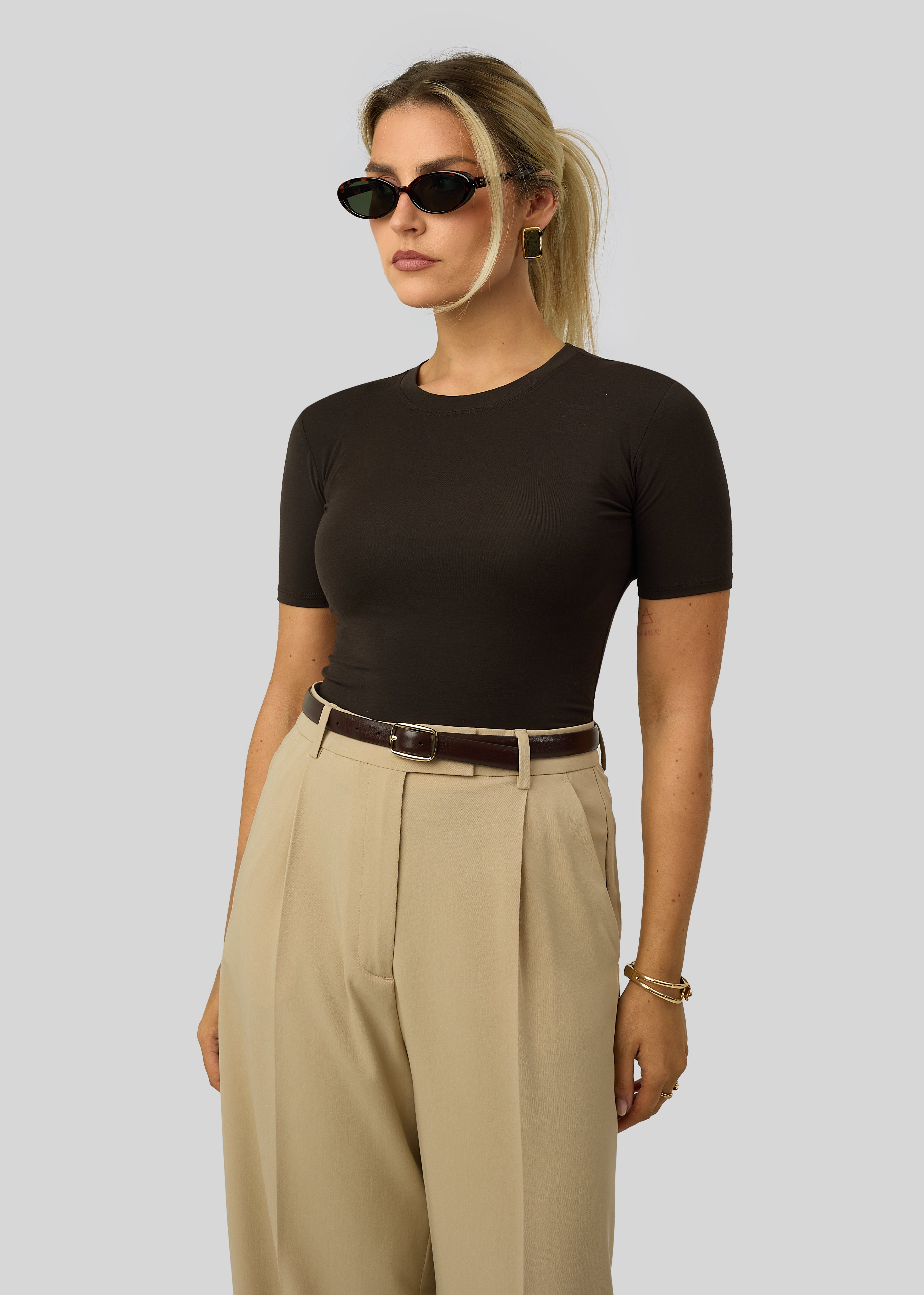 90’s Fitted T-Shirt - Brown
