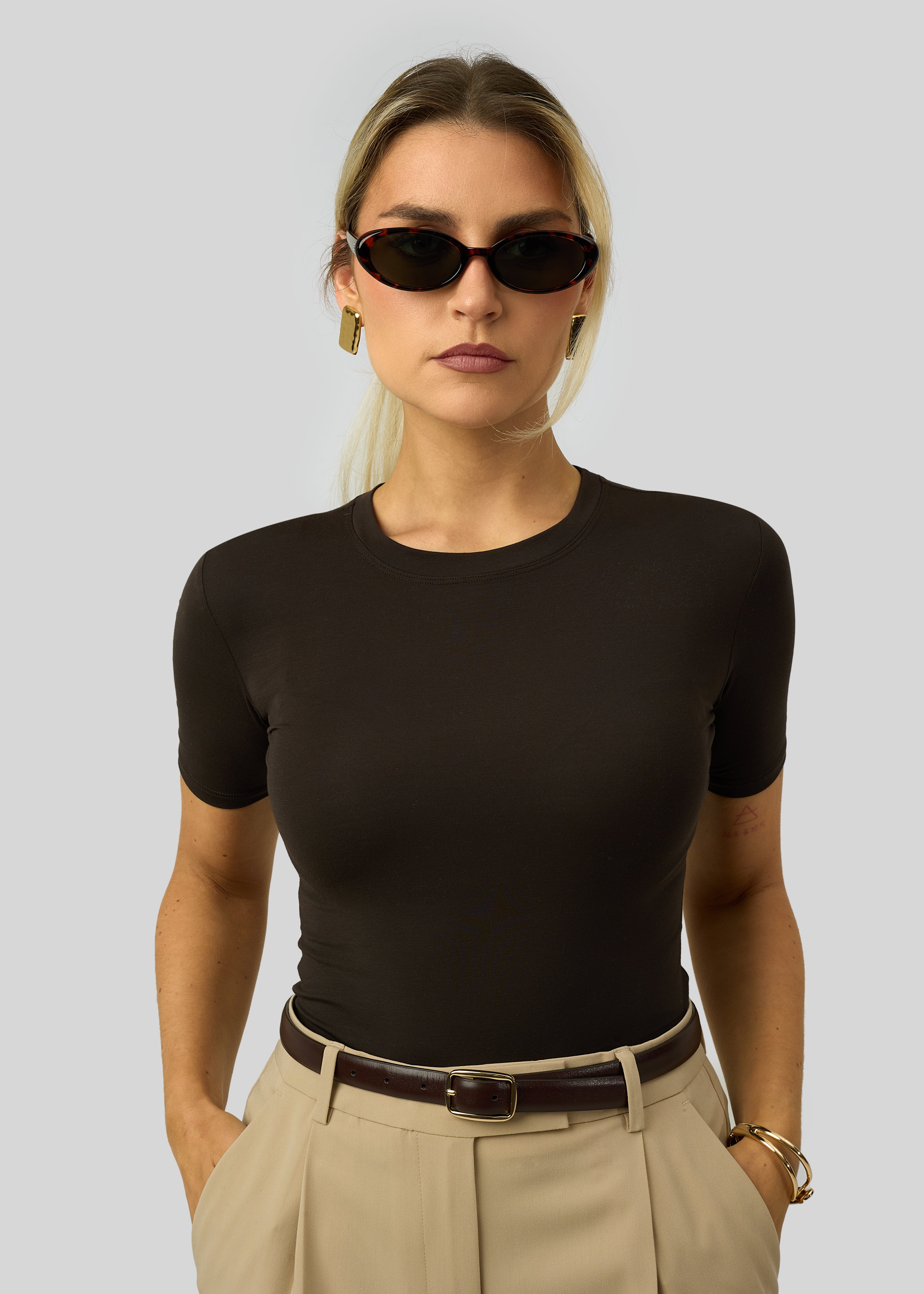 90’s Fitted T-Shirt - Brown