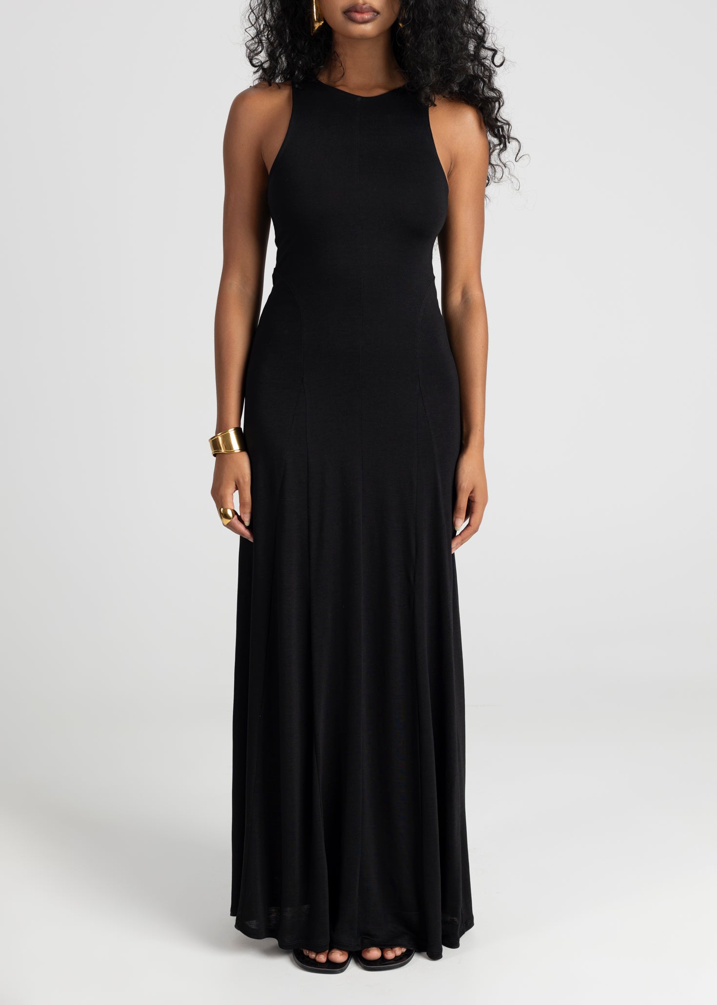 Florence Flowy Maxi Dress - Black