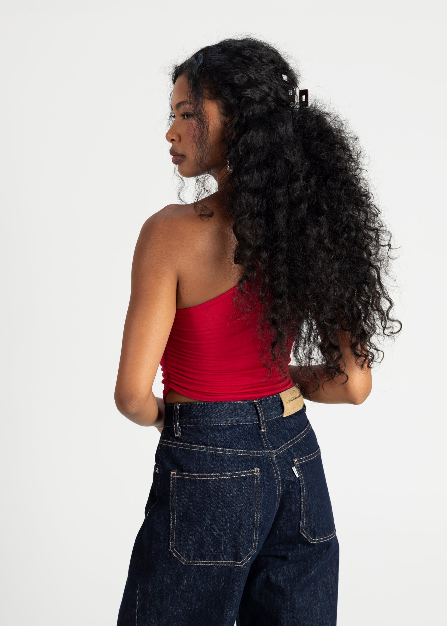 Anita One Shoulder Top - Red