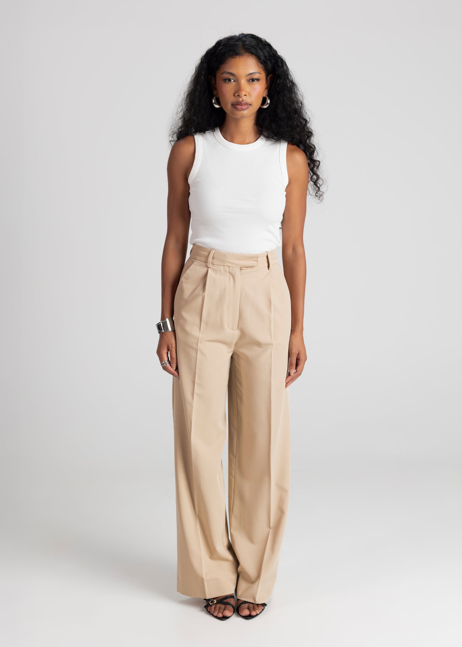 Jagger Tailored Trousers - Beige