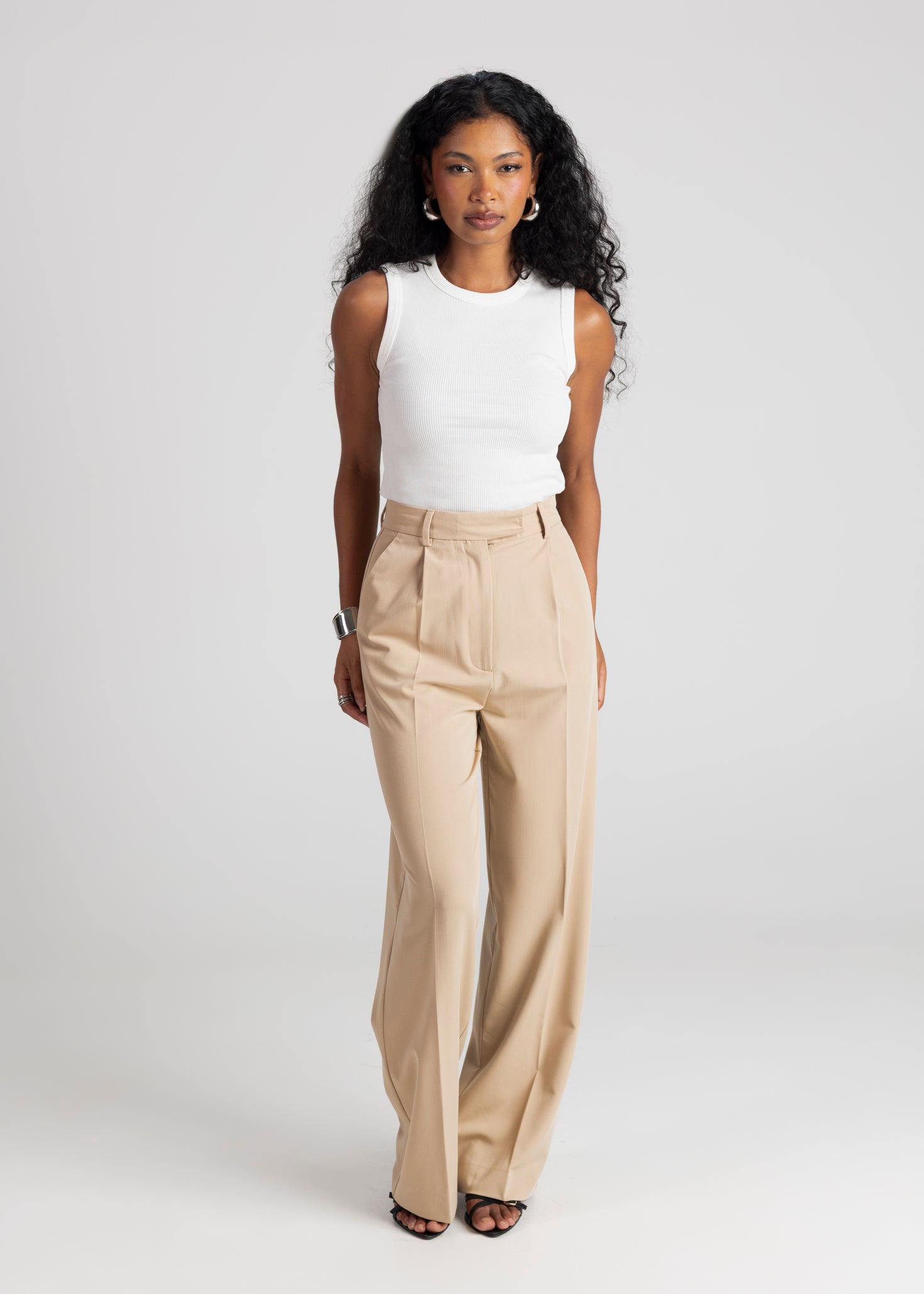 Jagger Tailored Trousers - Beige