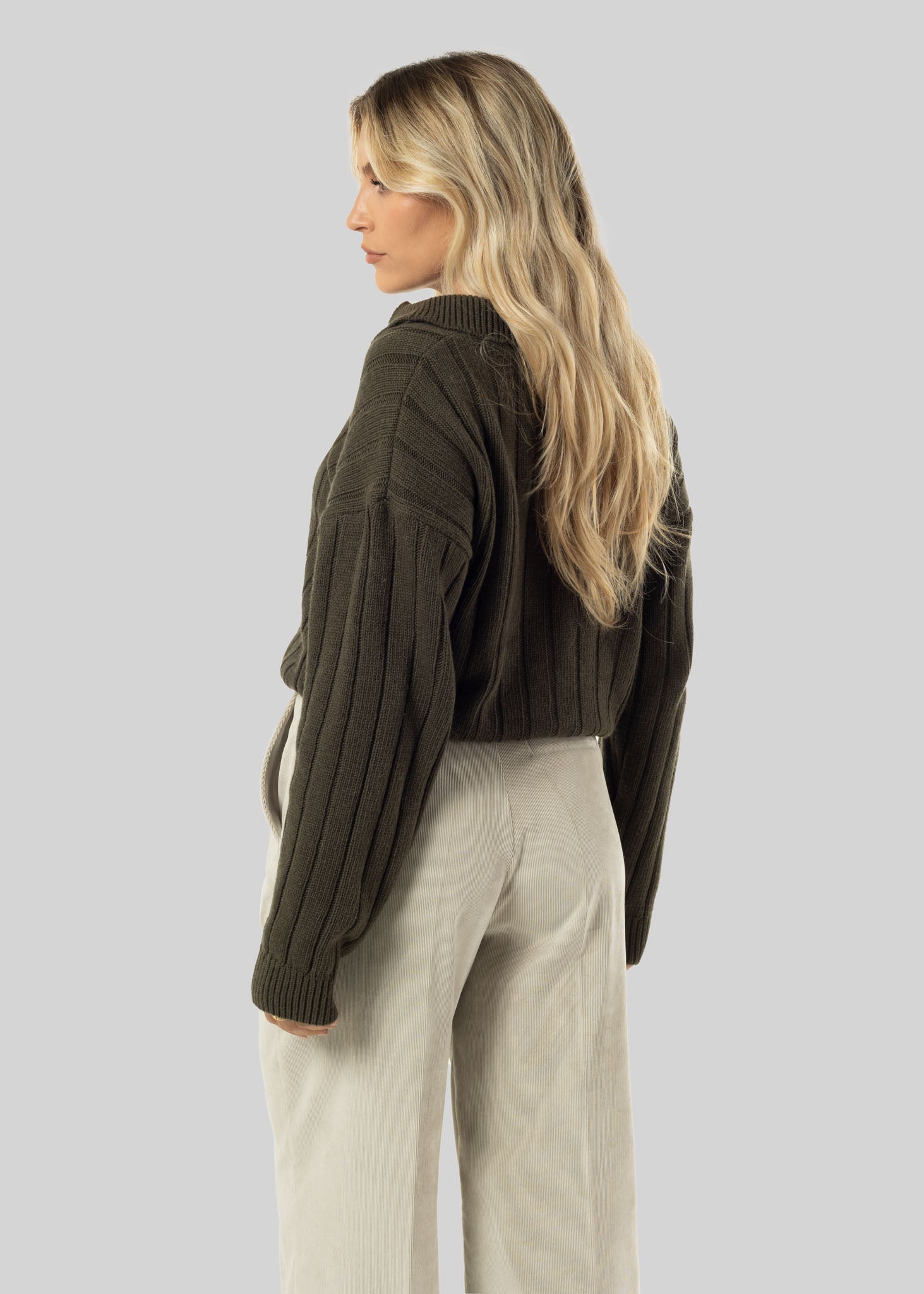 Henry Wool & Cashmere Sweater - Olive Green