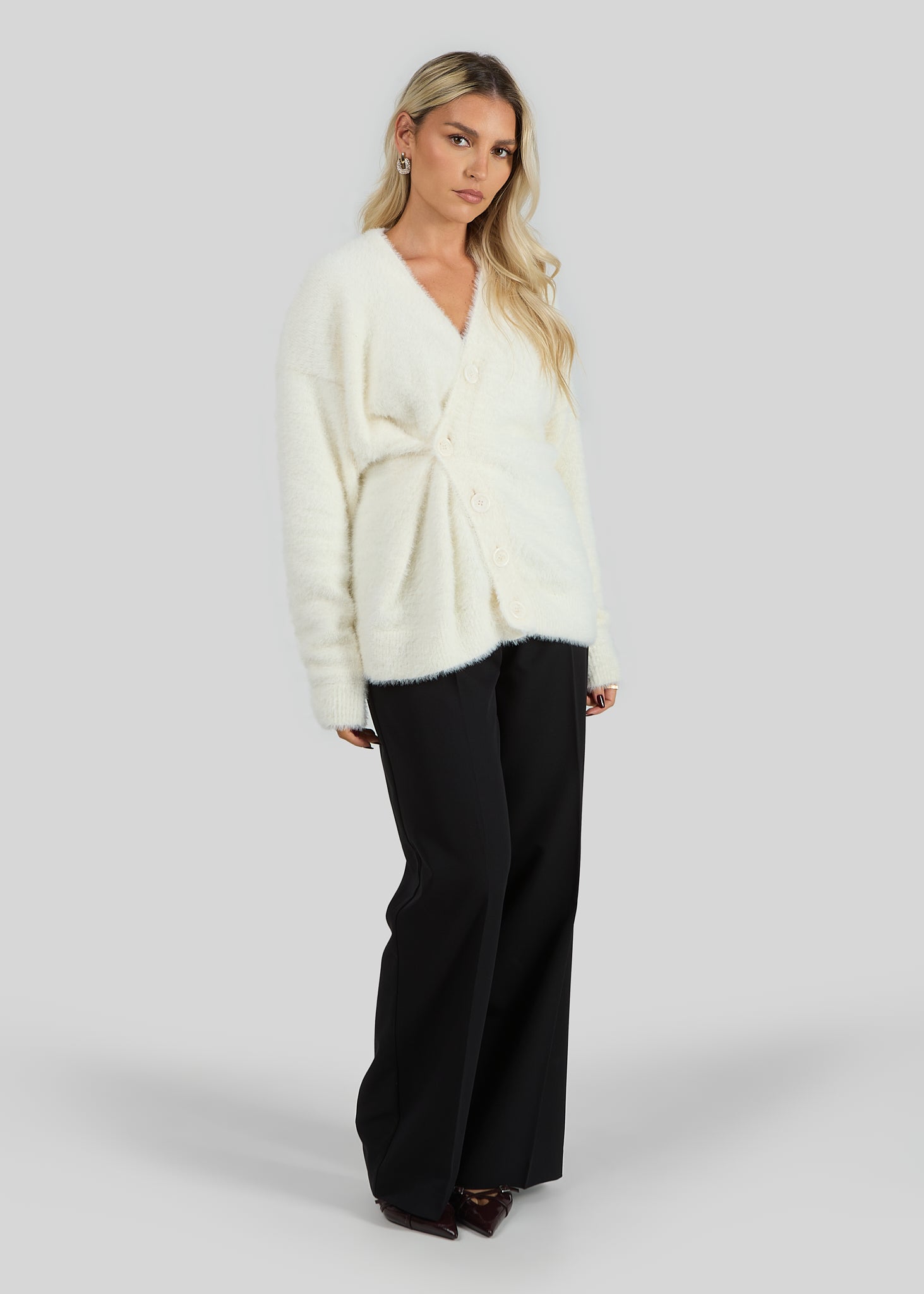 Snow Furry Oversized Cardigan