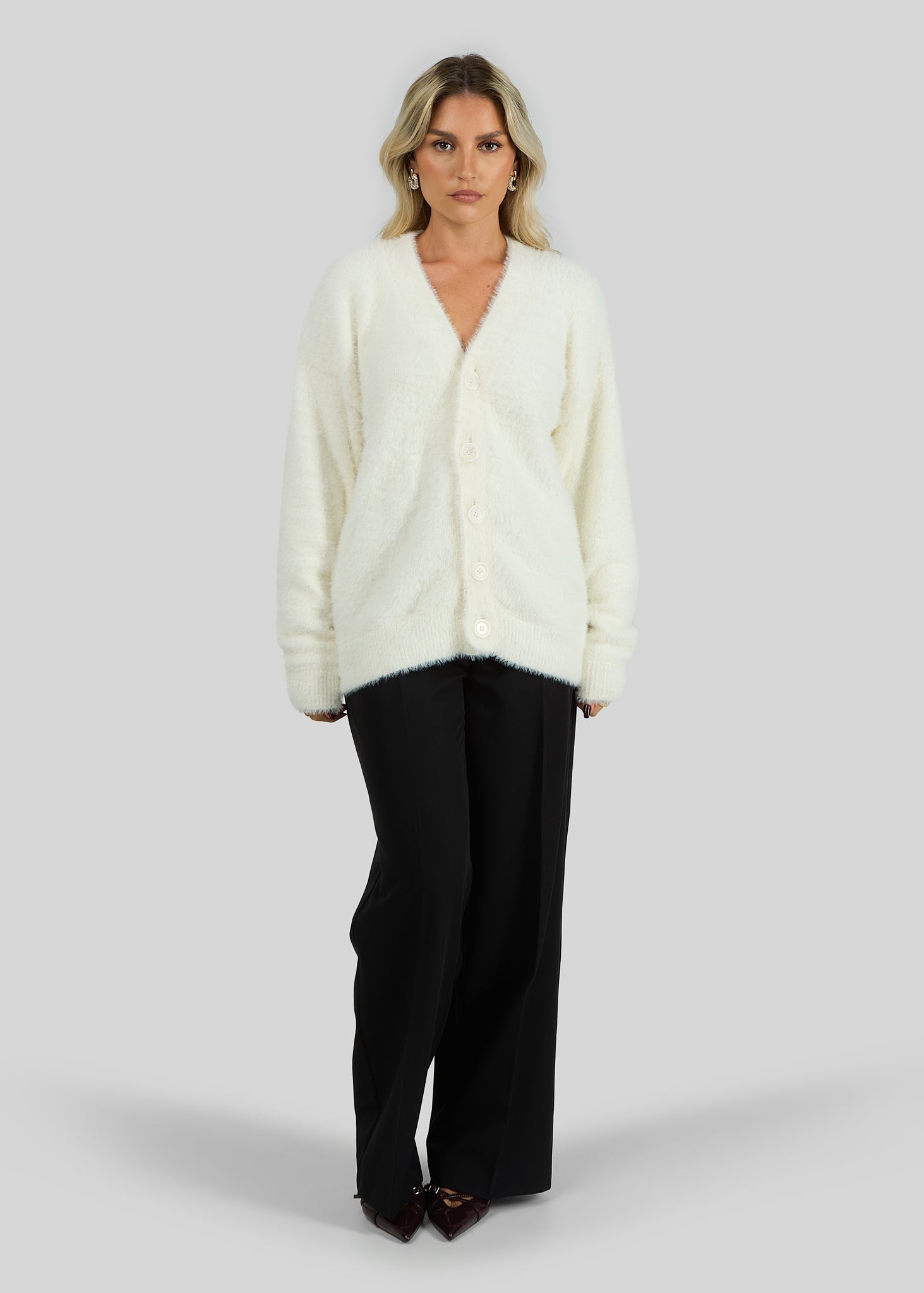 Snow Furry Oversized Cardigan
