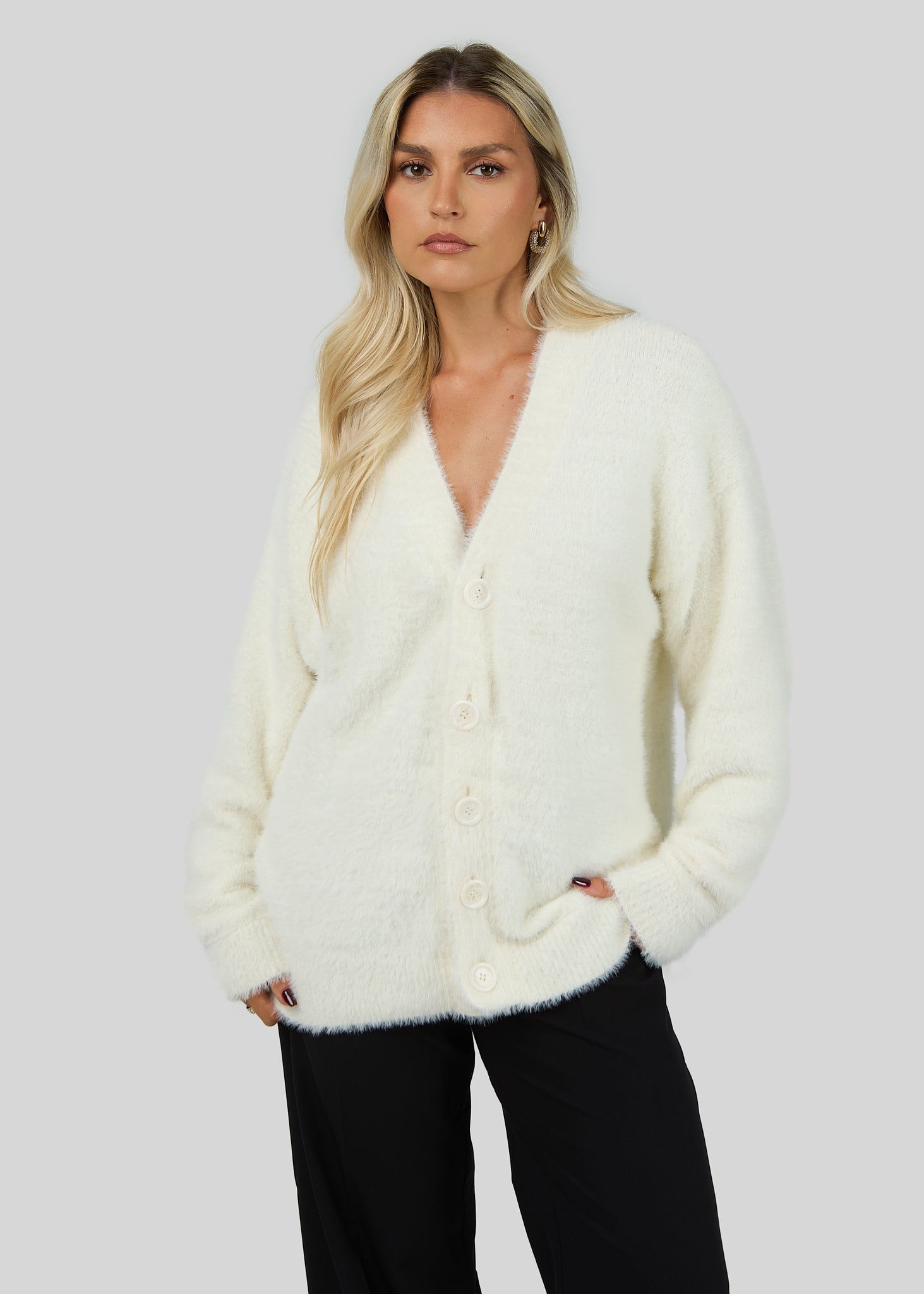 Snow Furry Oversized Cardigan