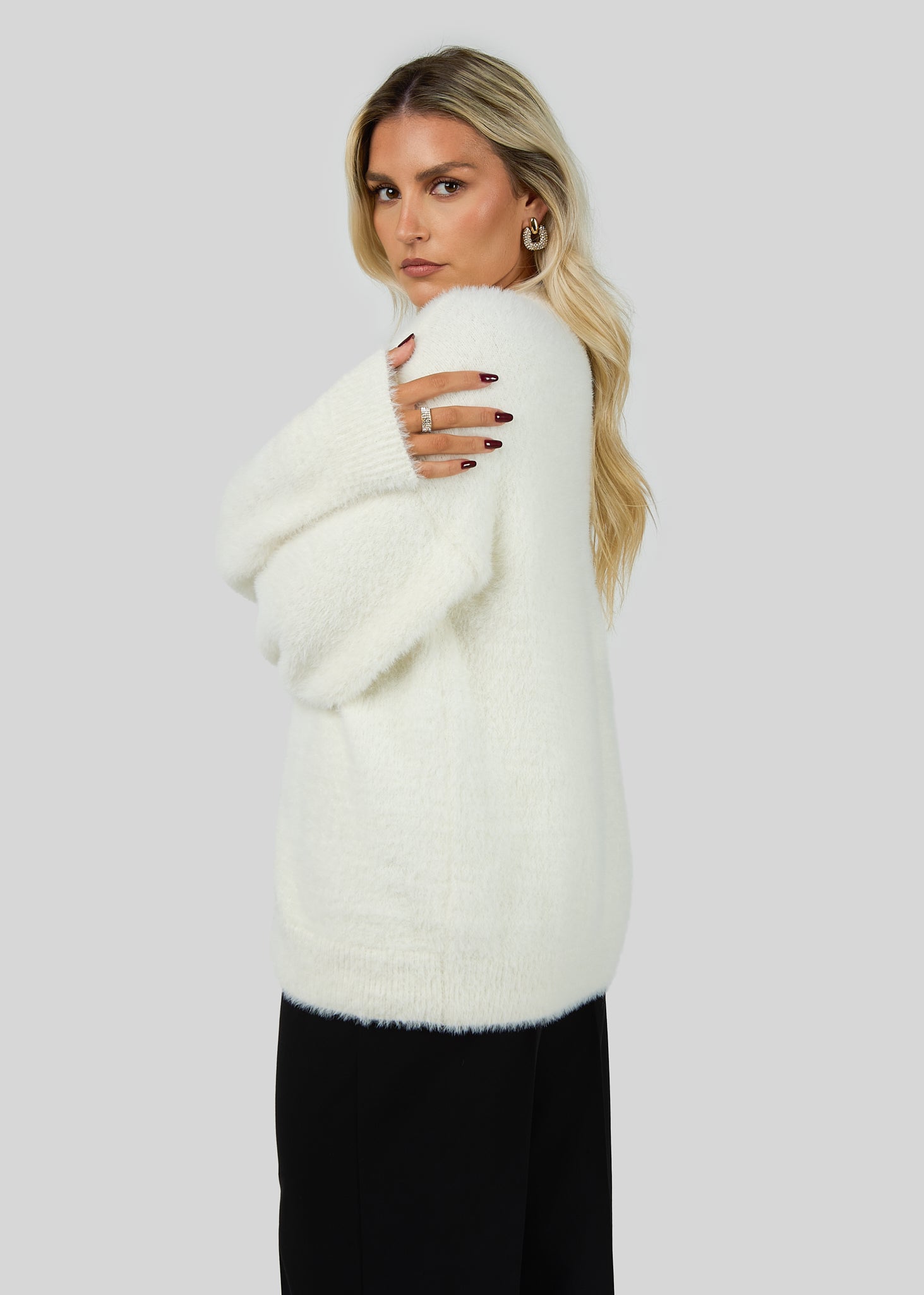 Snow Furry Oversized Cardigan