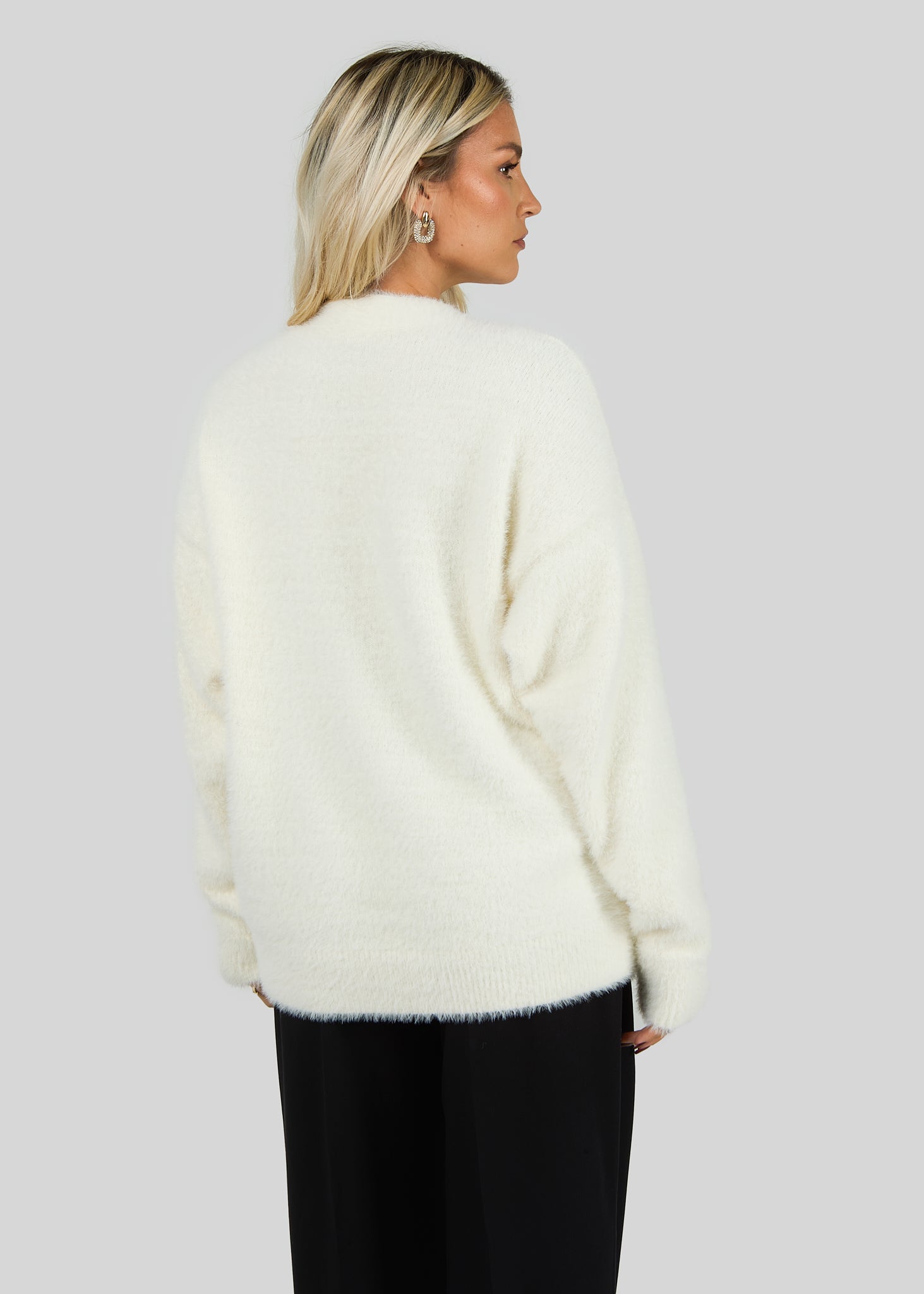 Snow Furry Oversized Cardigan