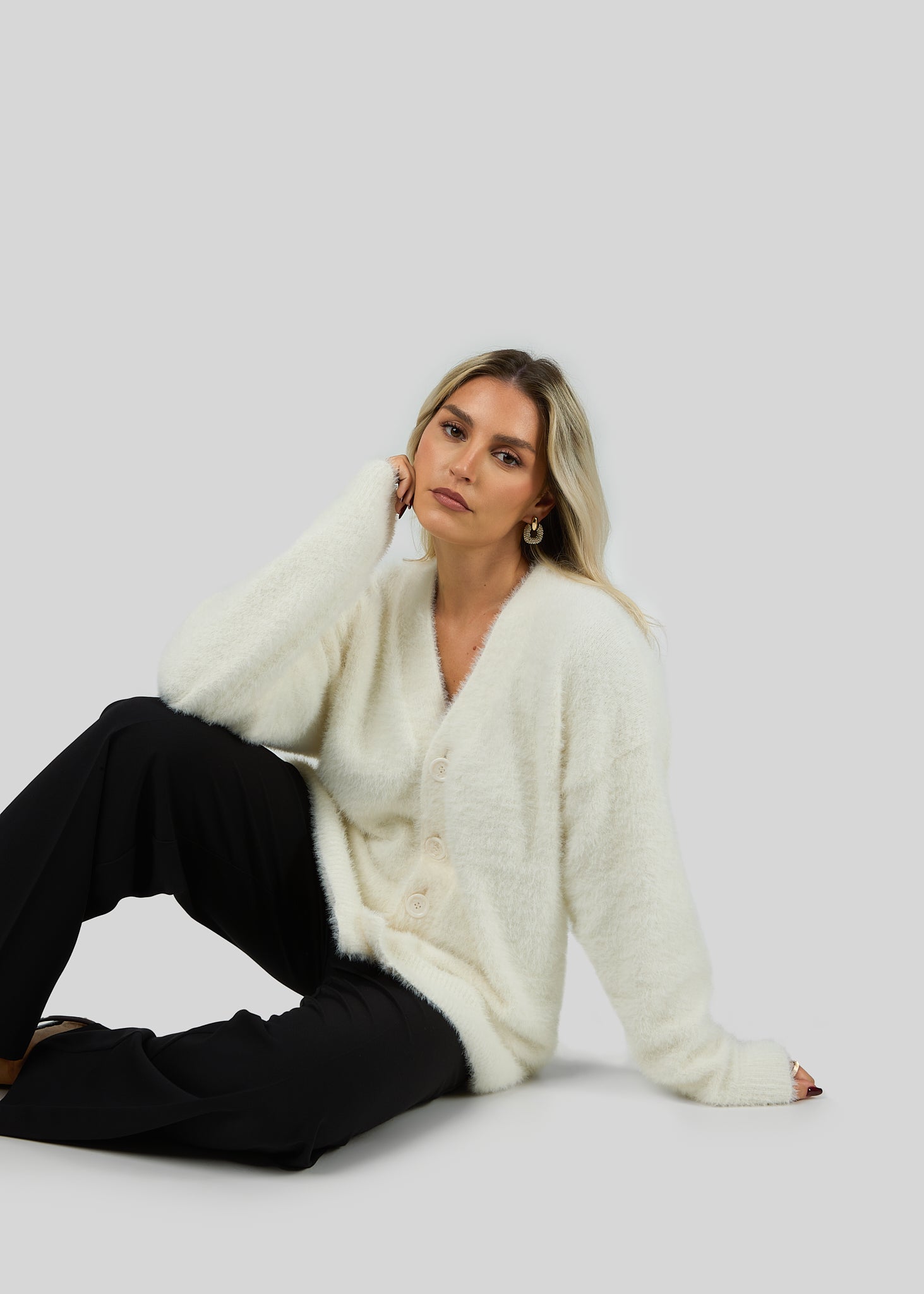 Snow Furry Oversized Cardigan