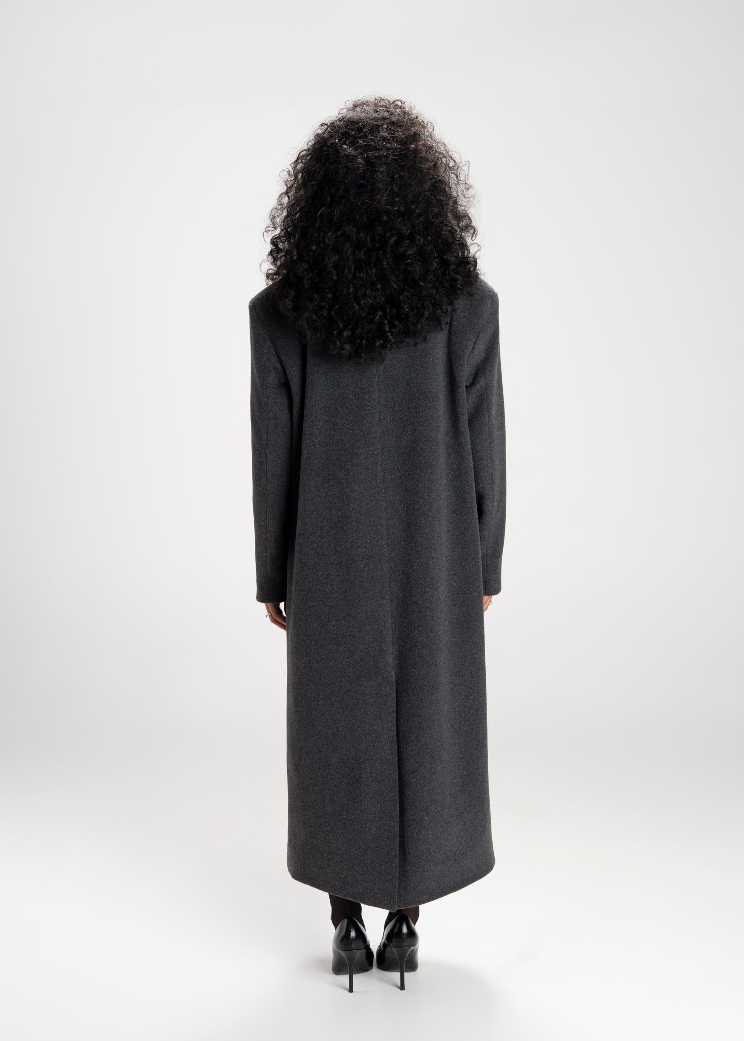 Brabus Maxi Wool Oversized Coat - Charcoal