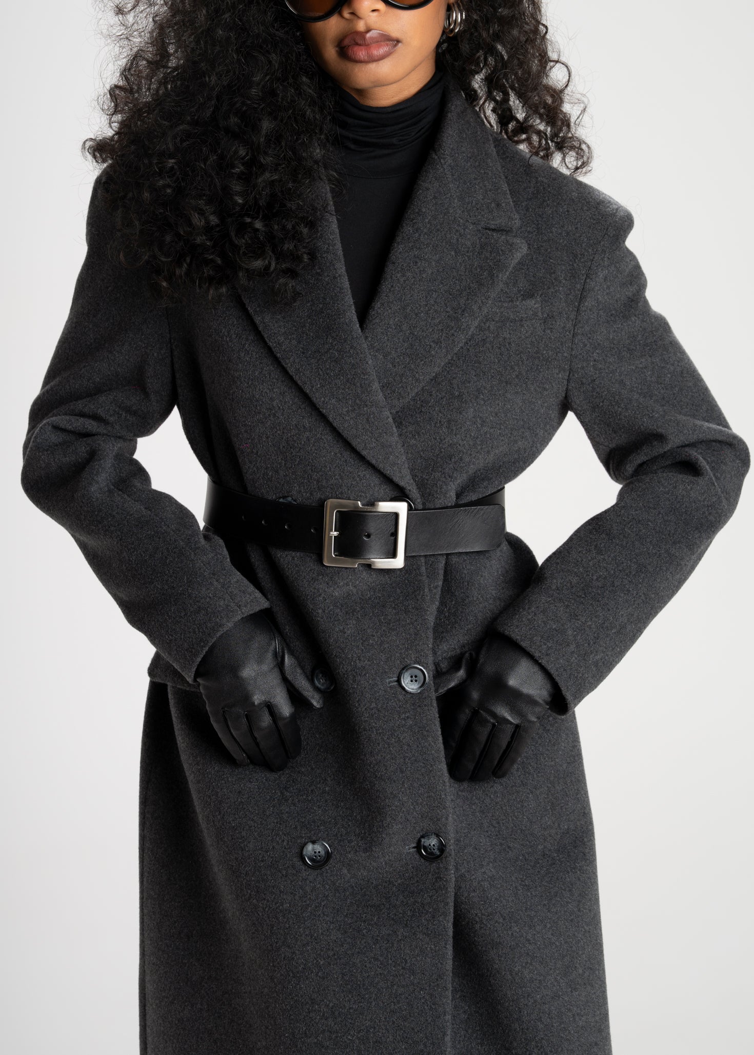 Brabus Maxi Wool Oversized Coat - Charcoal