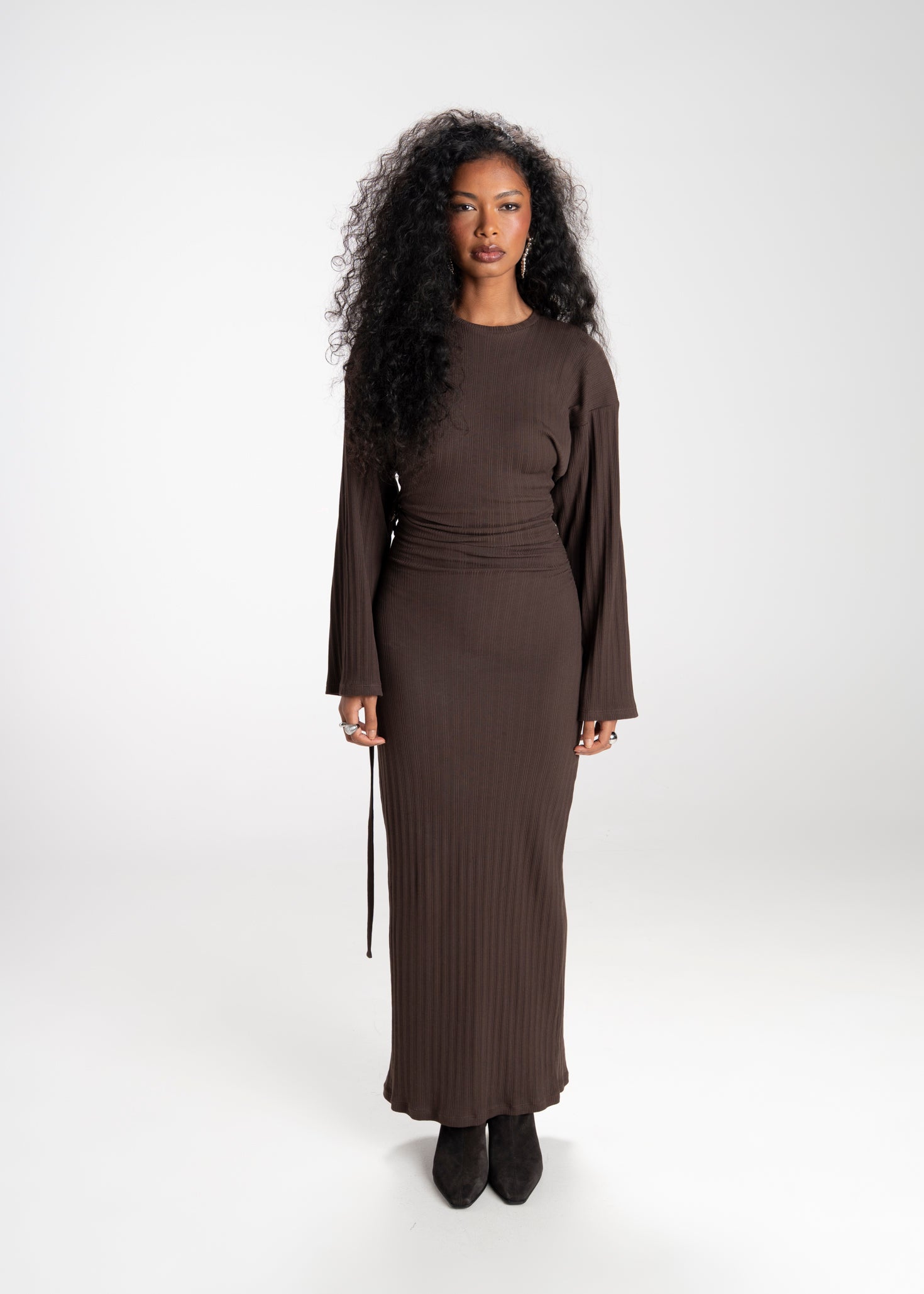 brown fitted dress Espresso Long Sleeve Maxi Raspberry Poppyseed Dressing emerald color dress for girls Details Elevate your wardrobe colour:BLUE ANIMAL
