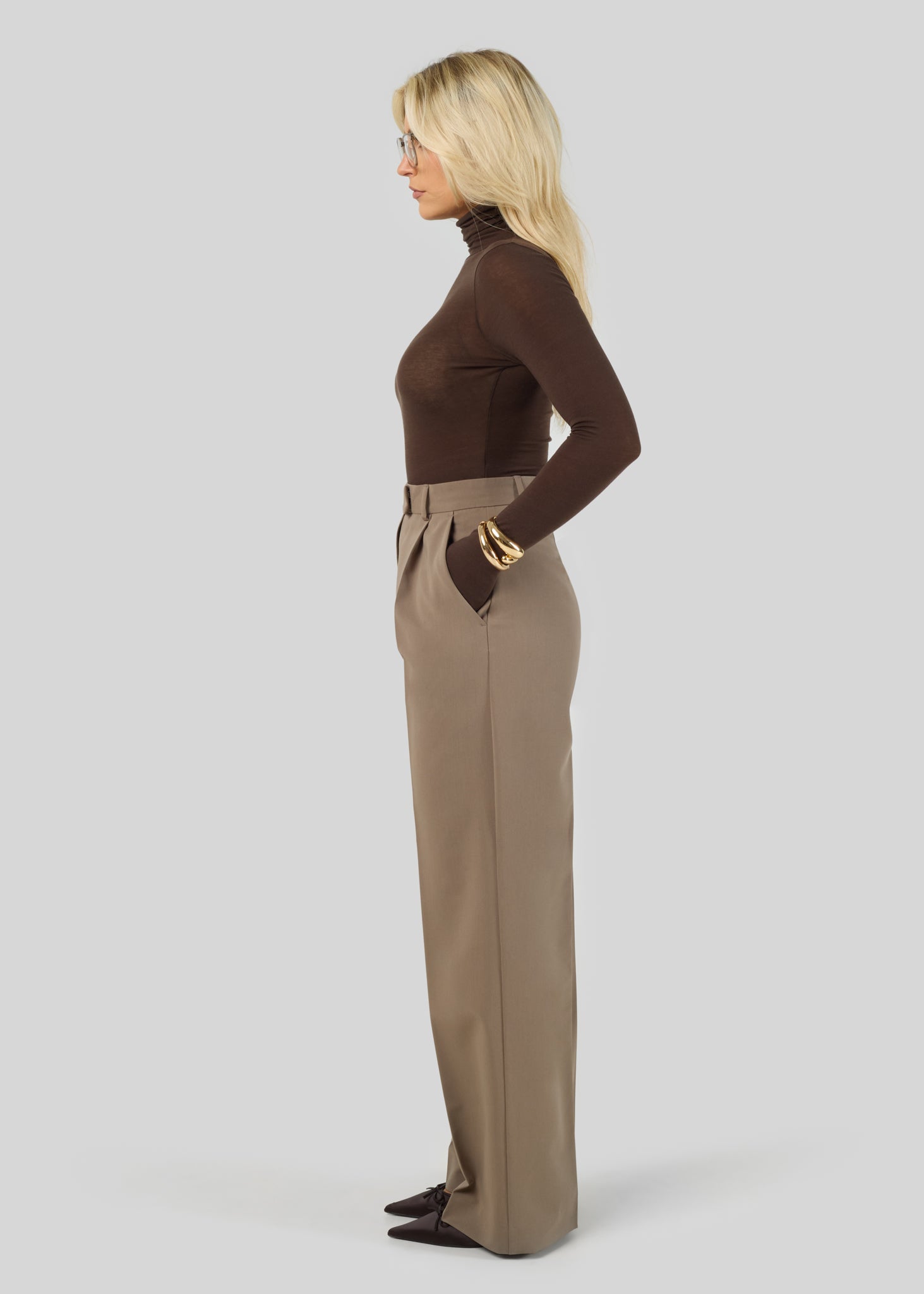Jagger Tailored Trousers - Taupe