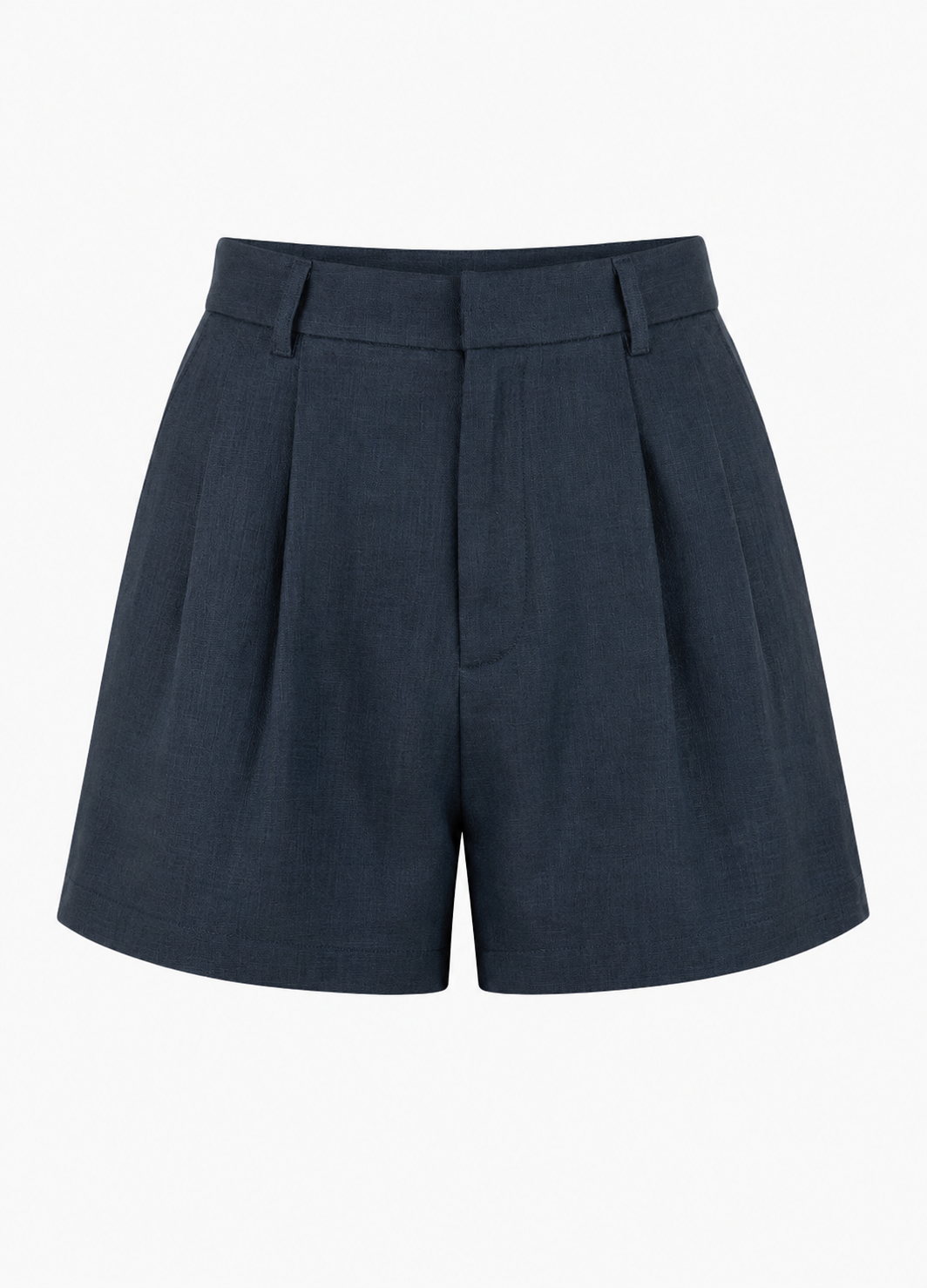 Hannah Linen Shorts - Navy Blue