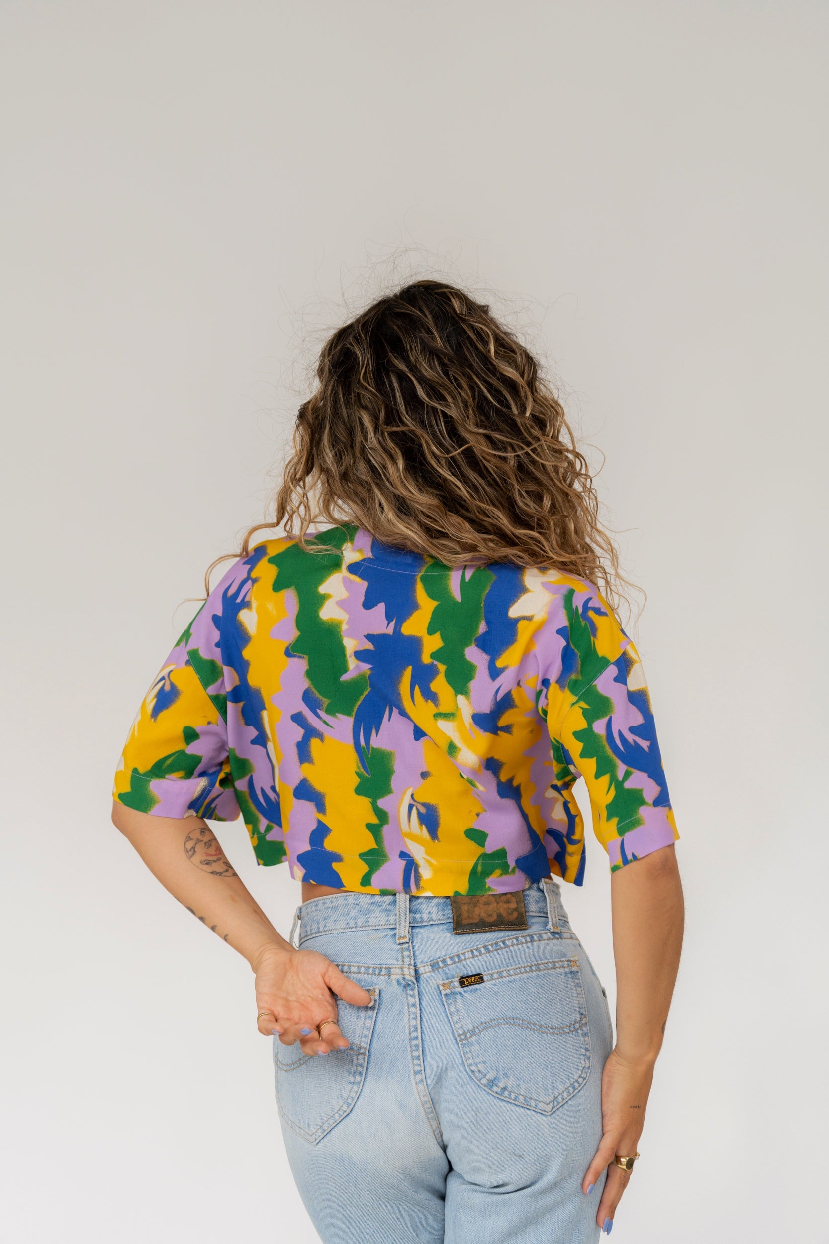 Blair cropped shirt - Multicolor
