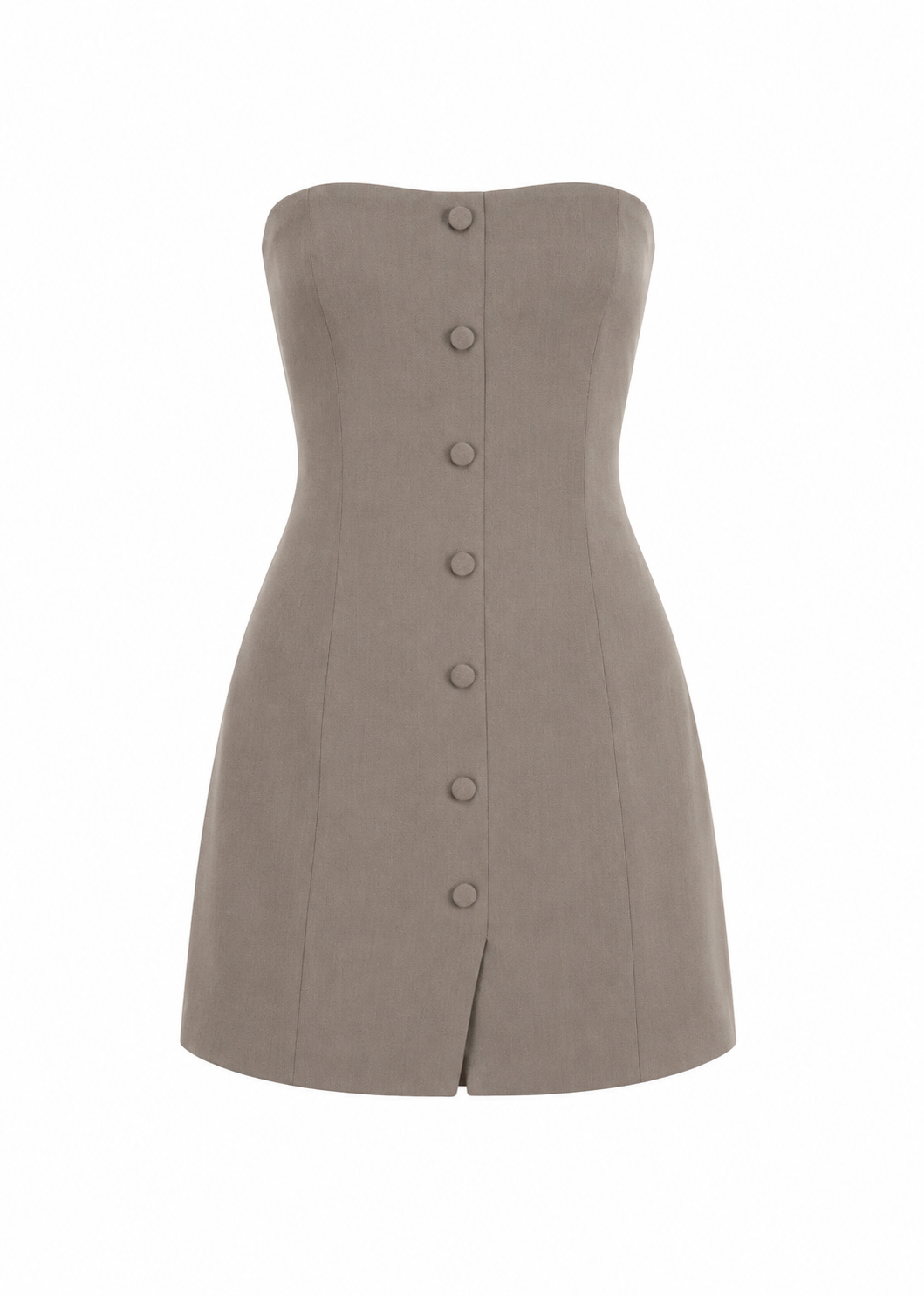 Jagger Strapless Mini Dress - Taupe