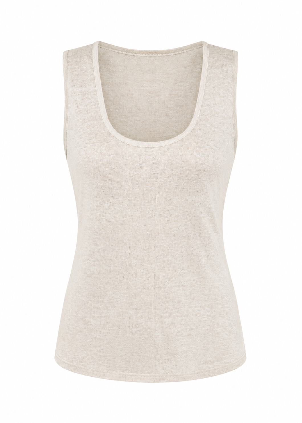 Linen Tank Top - Beige