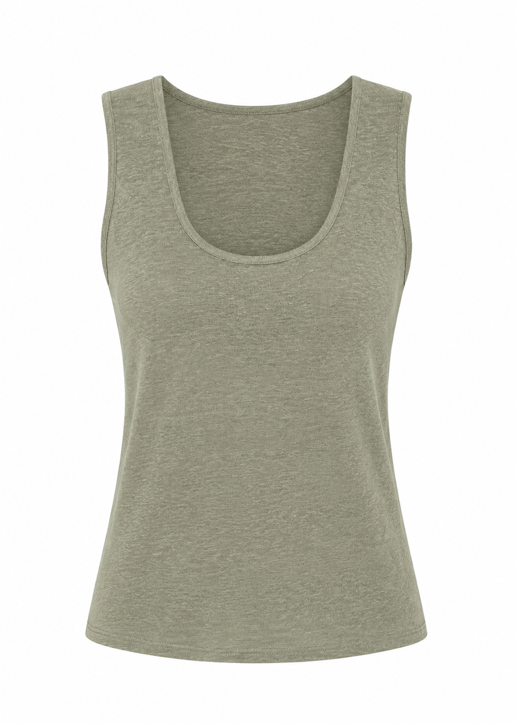 Linen Tank Top - Green