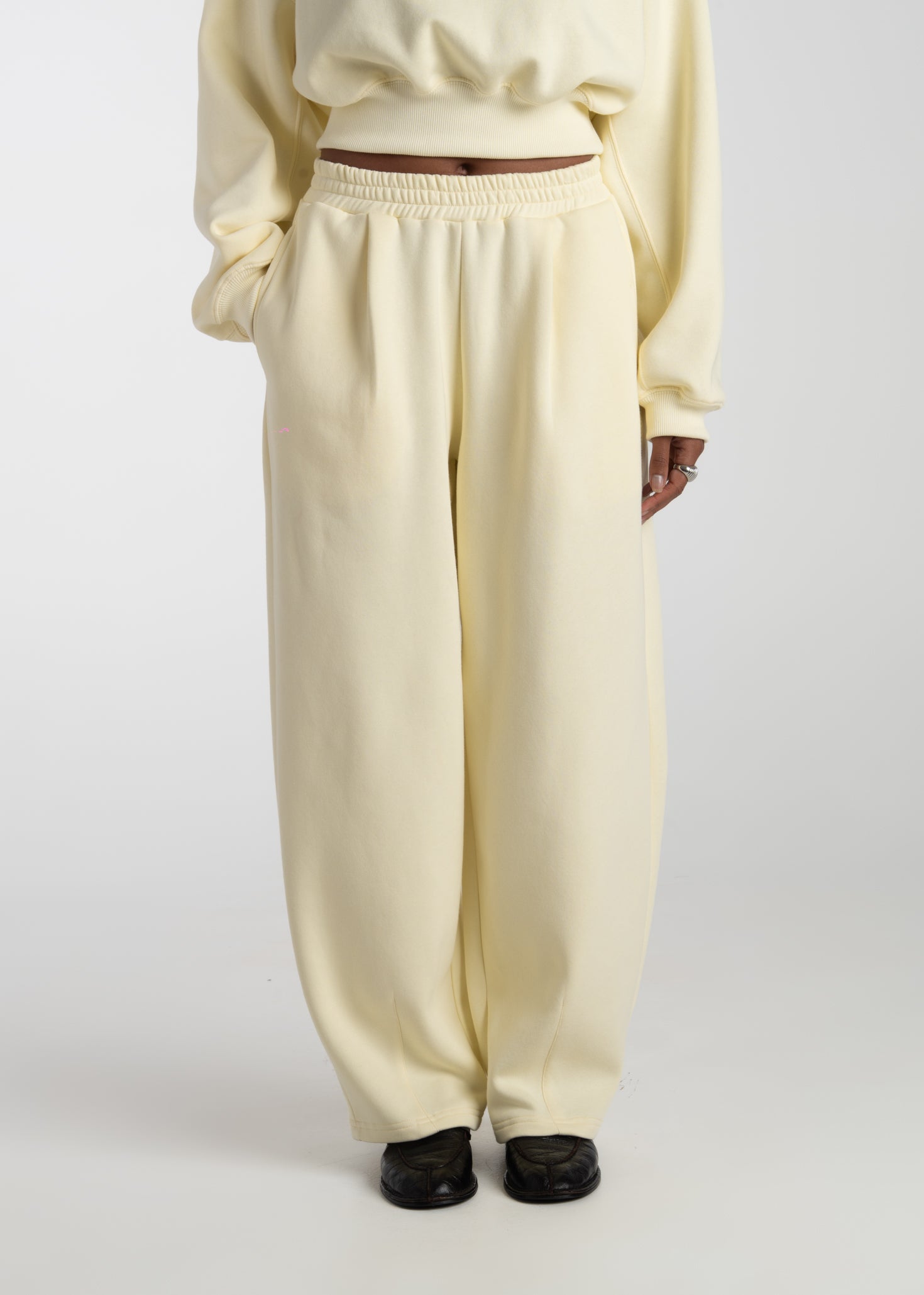 Comfort Fleece Barrel Sweatpants - Baby Yellow