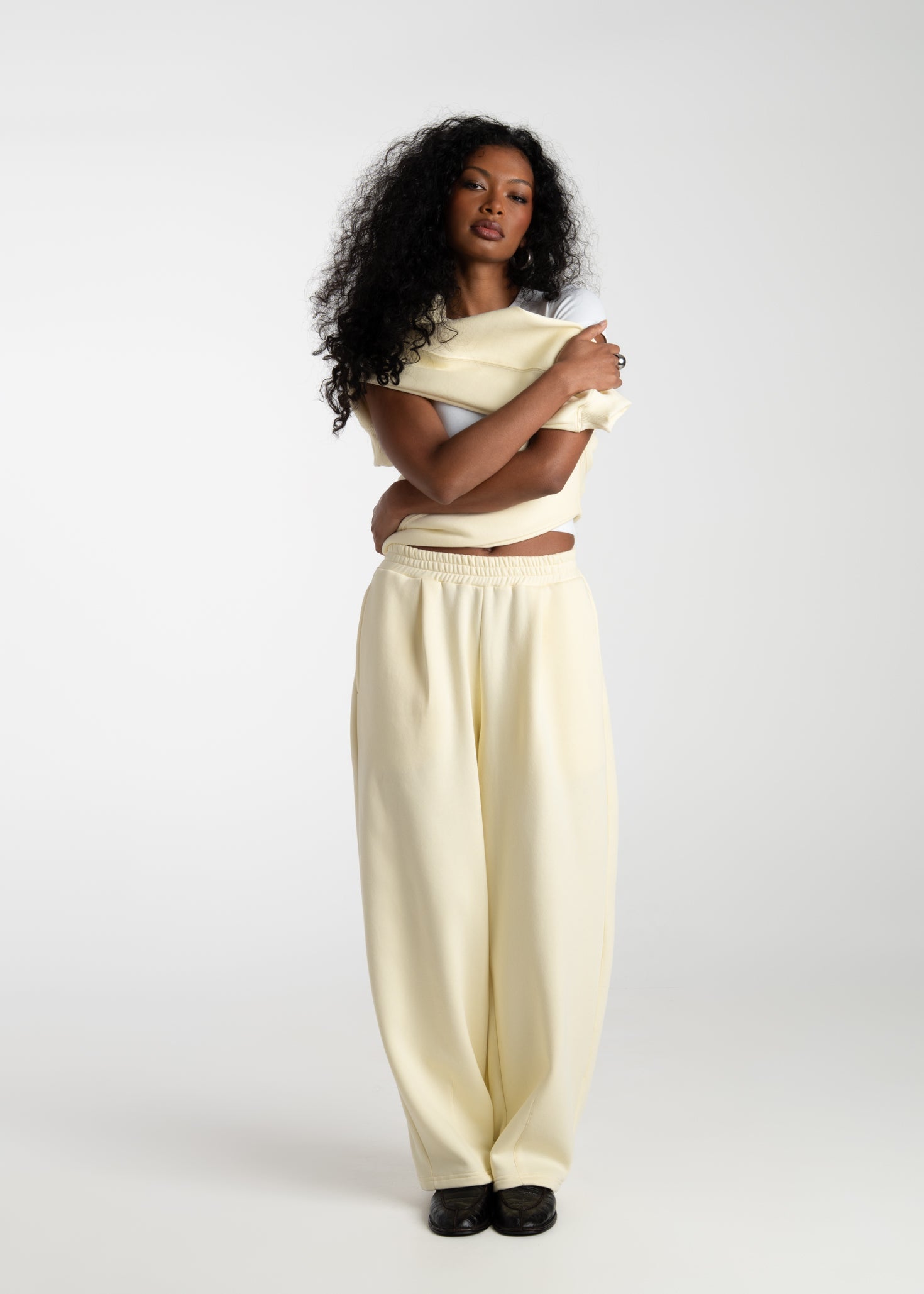 Comfort Fleece Barrel Sweatpants - Baby Yellow
