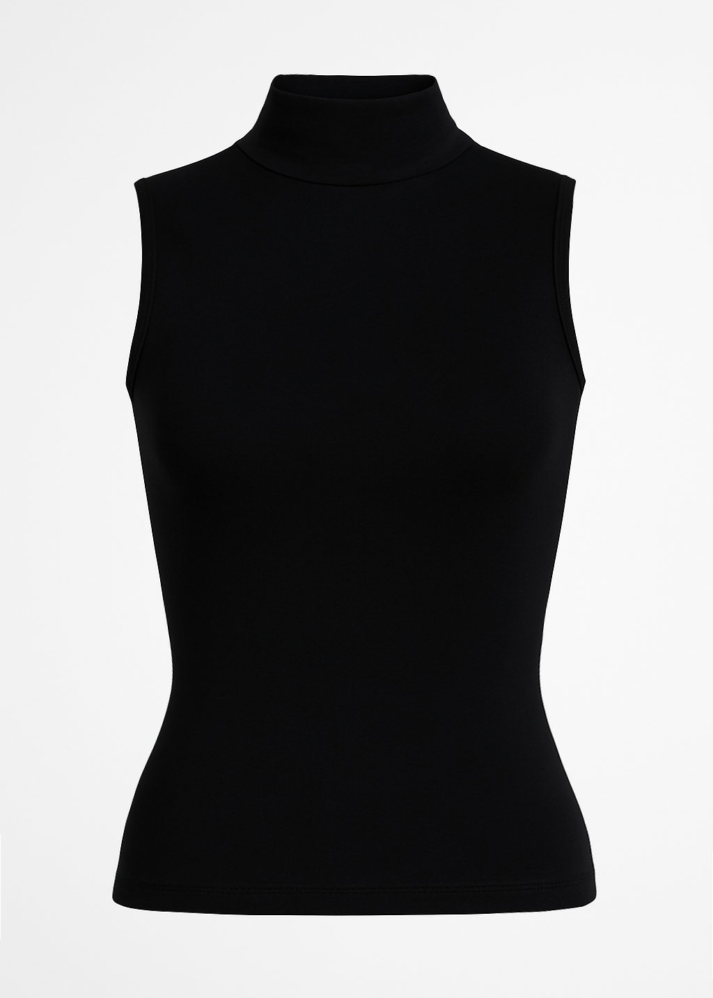 Petra Fitted High-Neck Top - Black