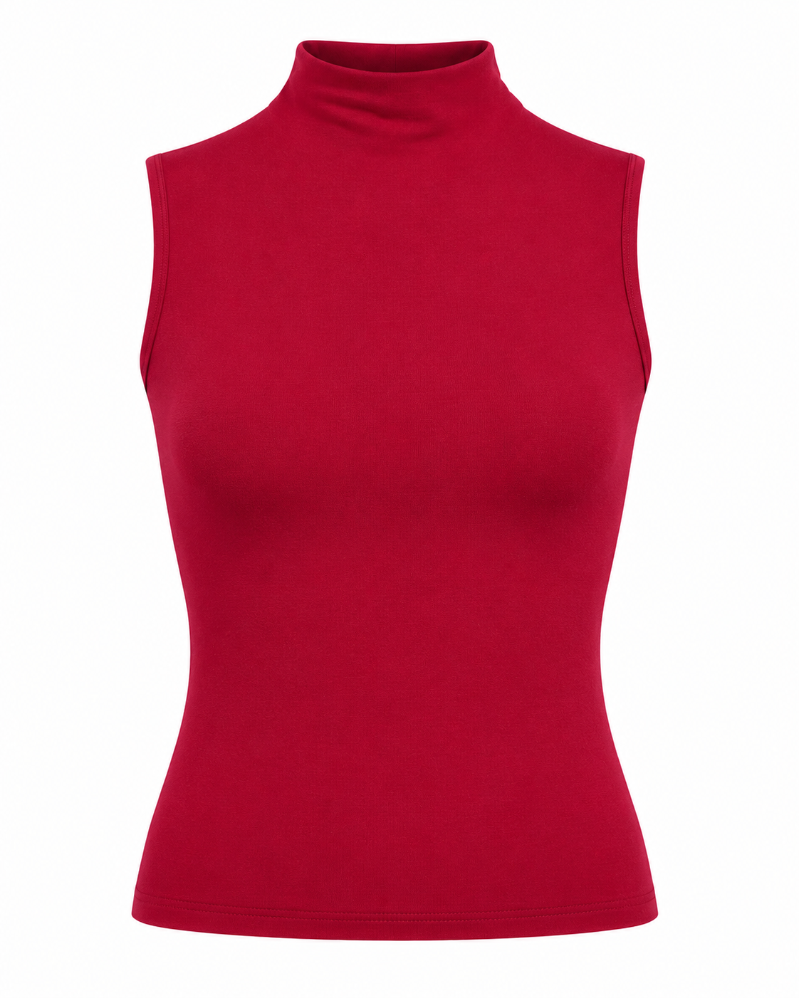 Petra Fitted High-Neck Top - Magenta