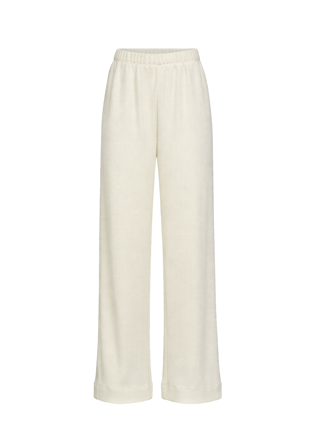 Waffle Loungewear PJ Set - Button Down & Pants