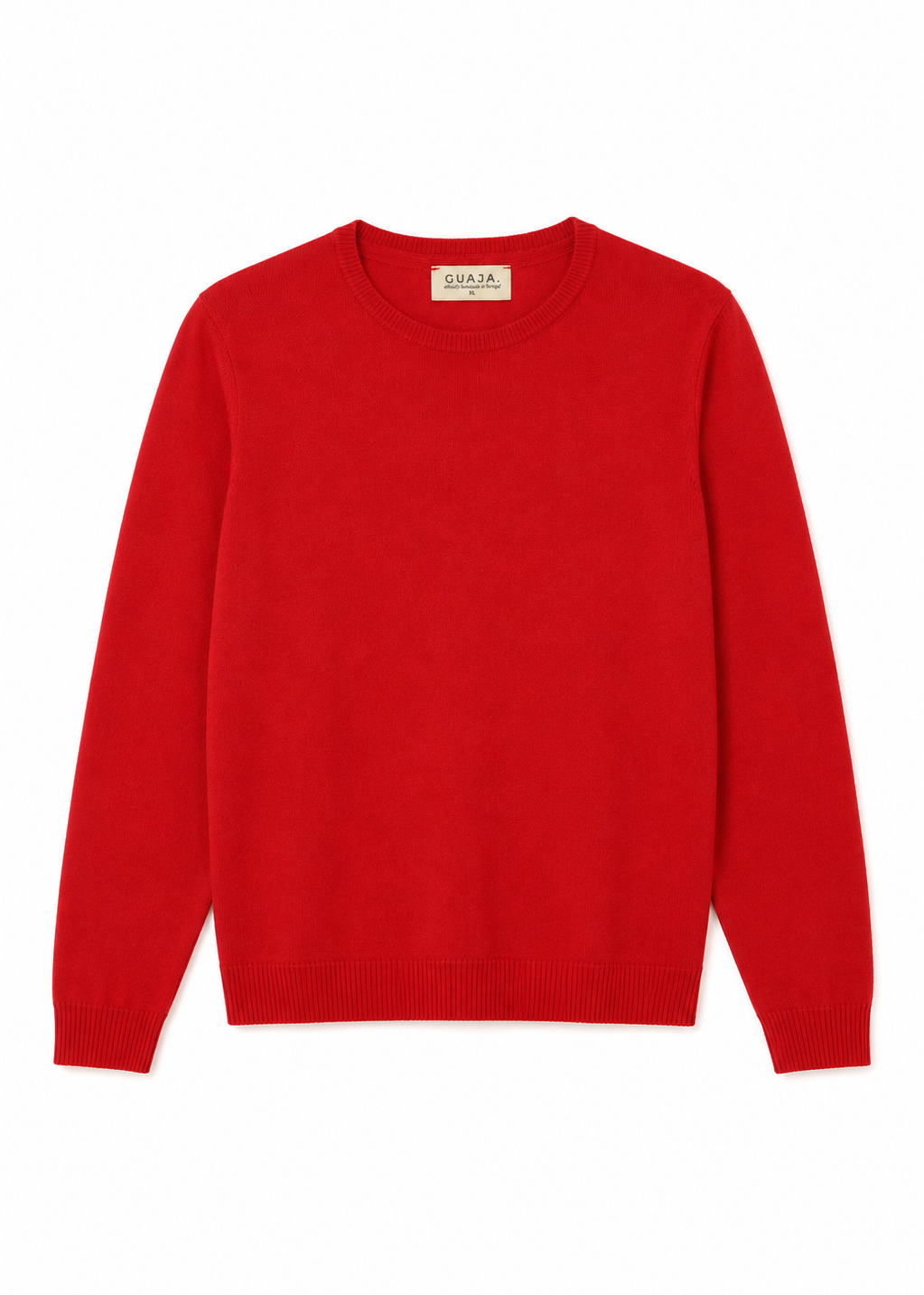 Emma Classic Crewneck Knit Sweater - Red