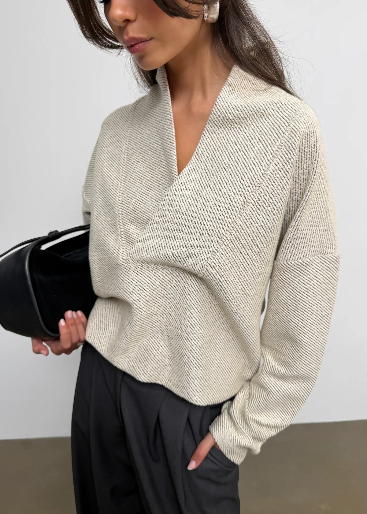 Stone Relaxed Sweater - Off-White