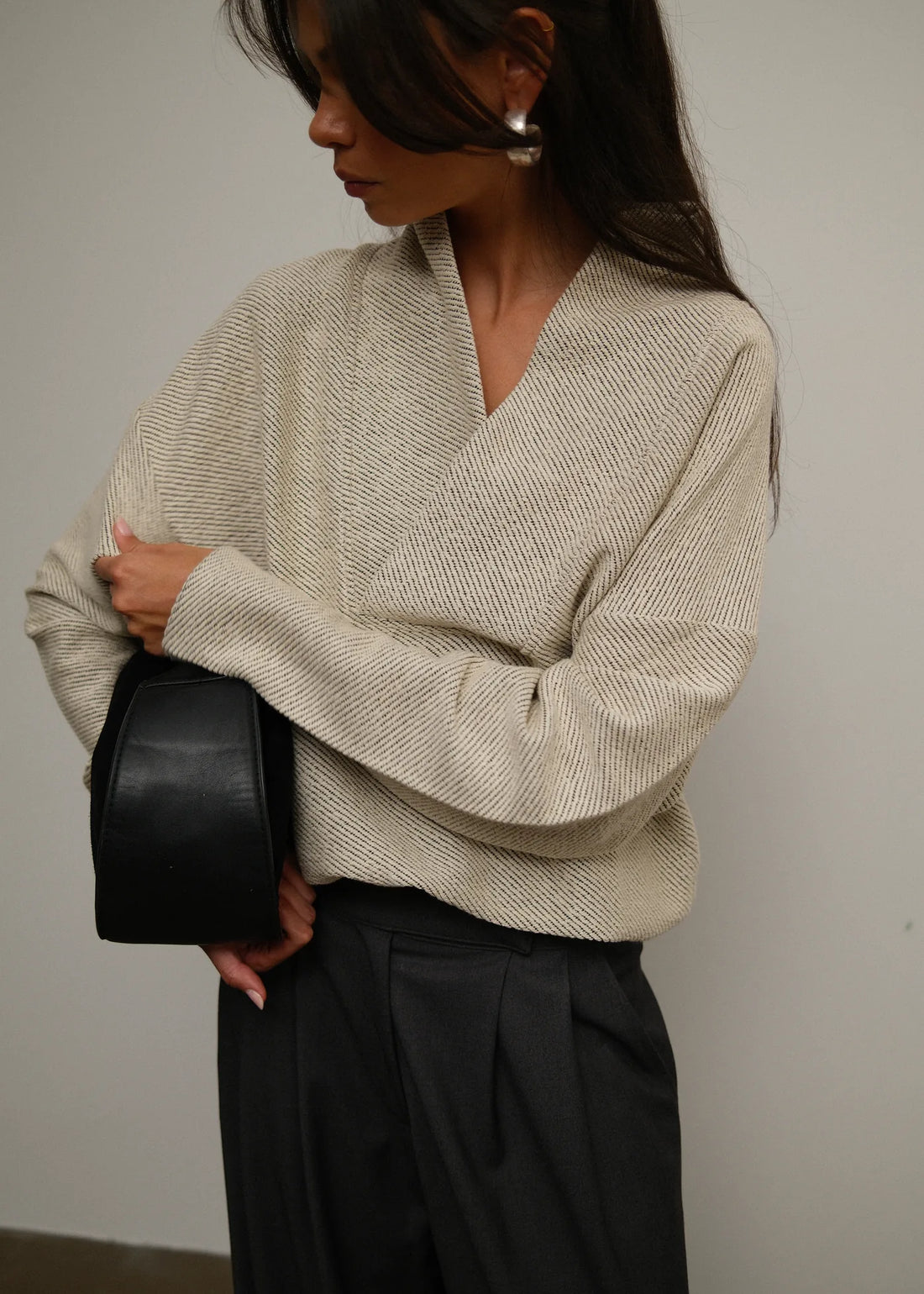 Stone Relaxed Sweater - Off-White