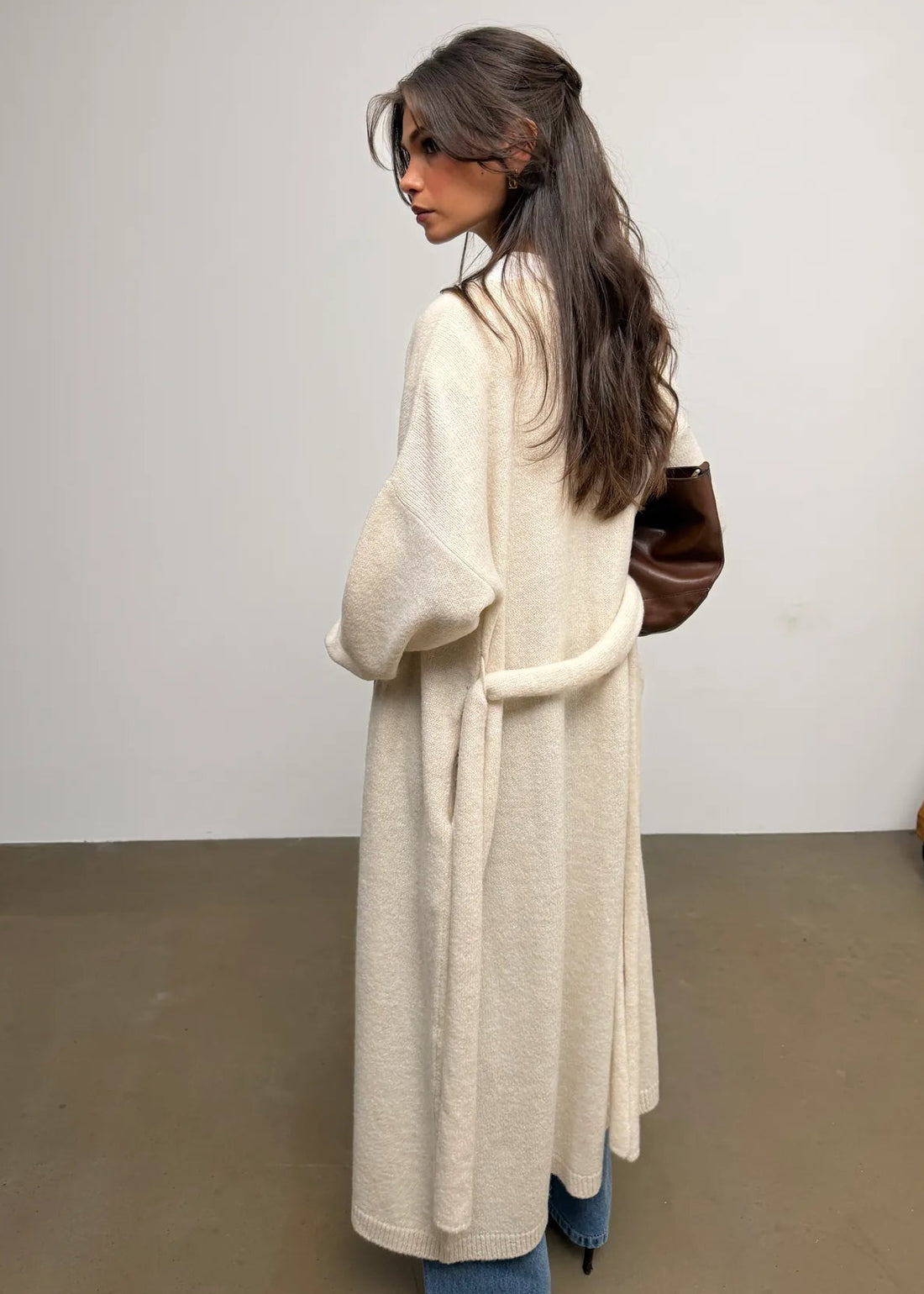 Theo Longline Cardigan with Scarf