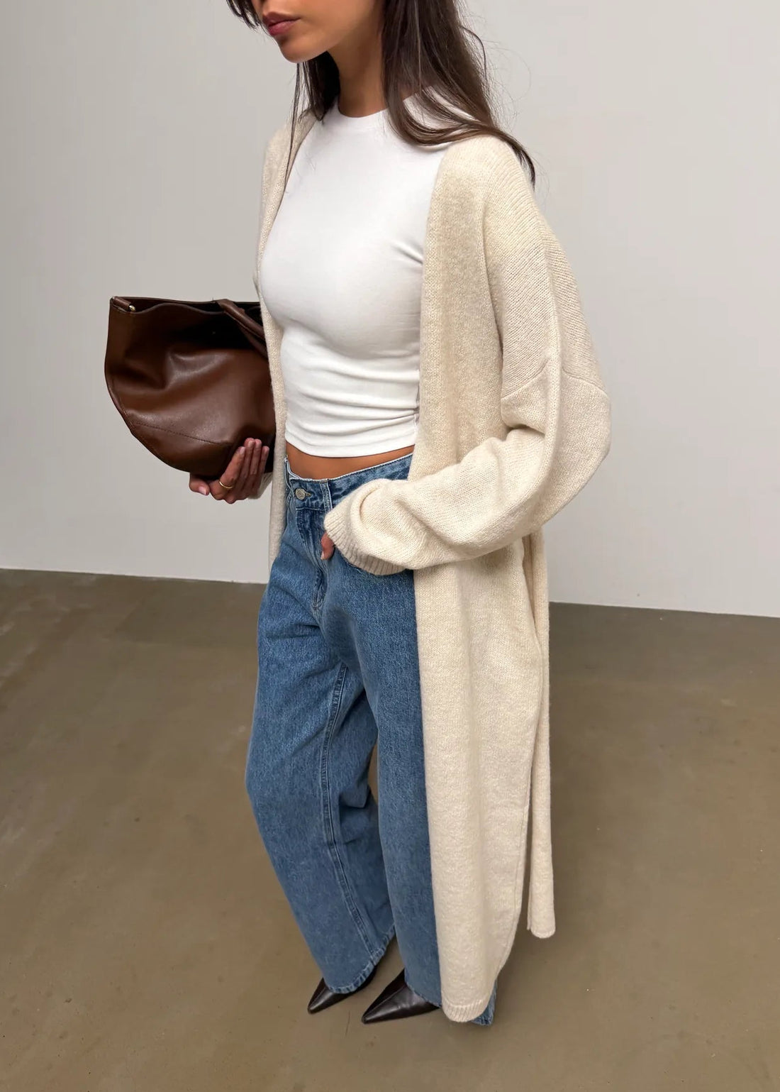 Theo Longline Cardigan with Scarf