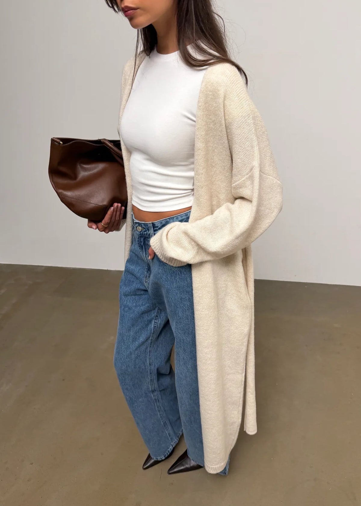 Theo Longline Cardigan with Scarf