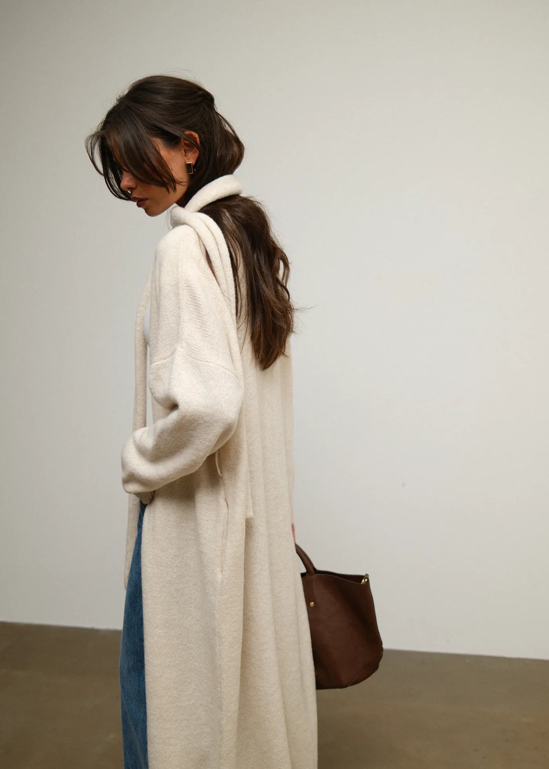 Theo Longline Cardigan with Scarf