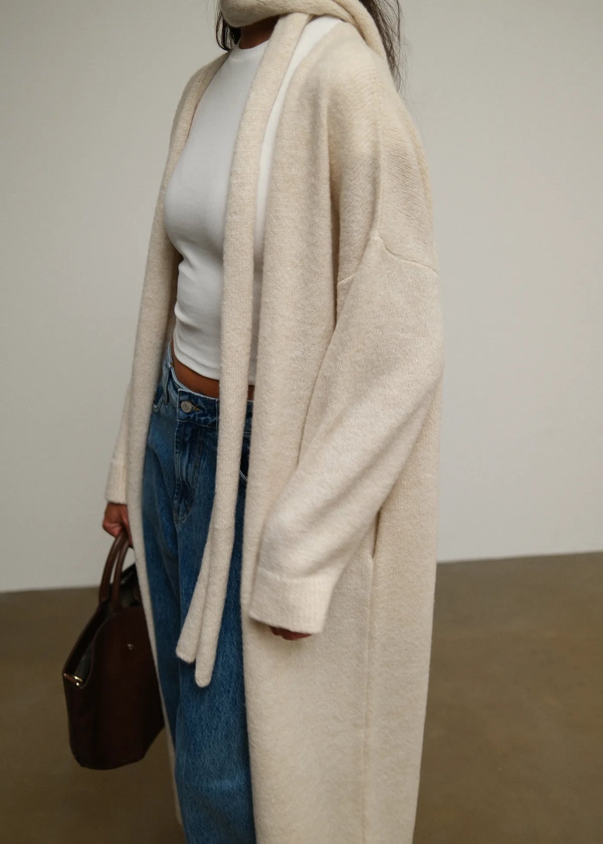Theo Longline Cardigan with Scarf
