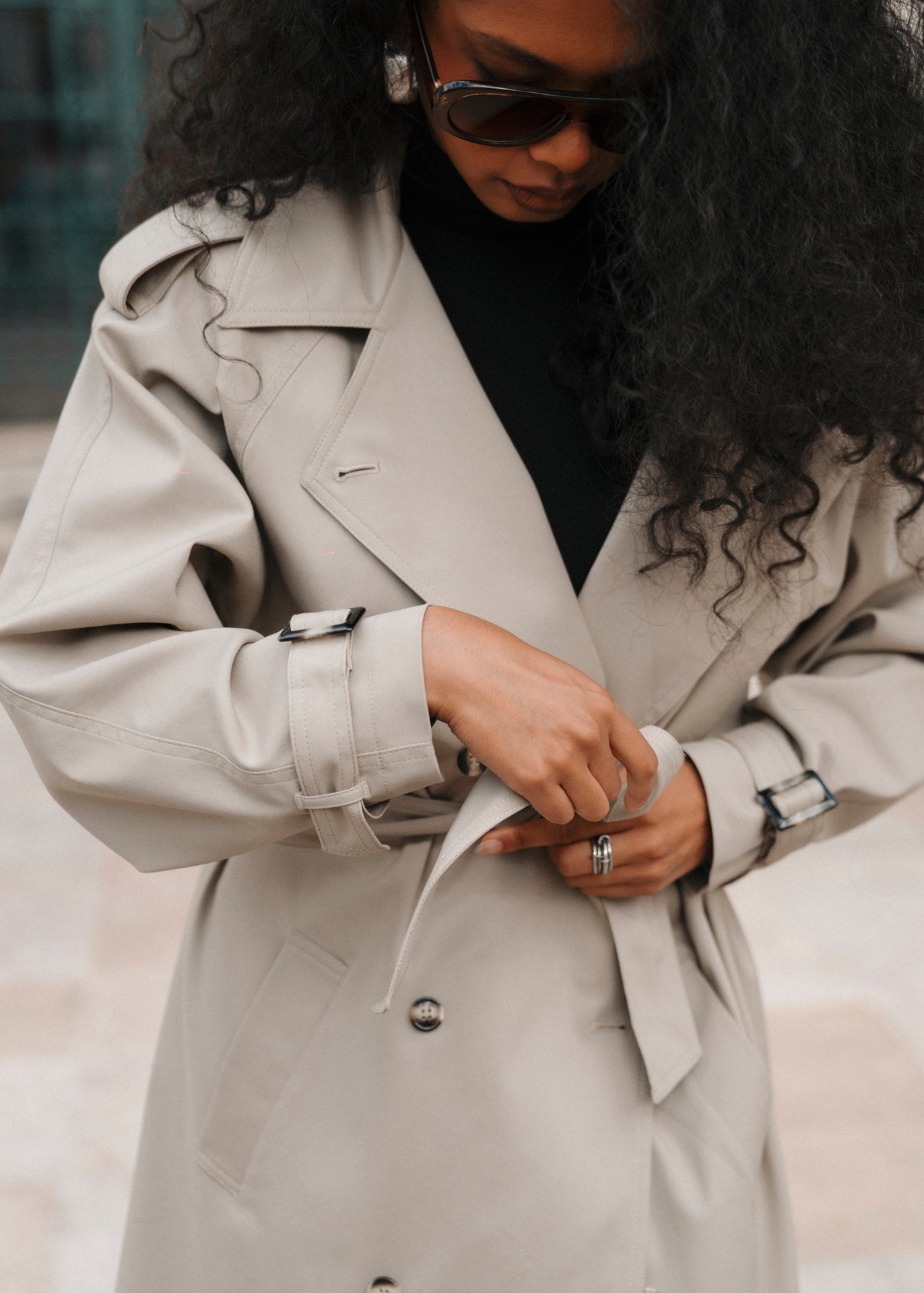 90's Long Trench Coat