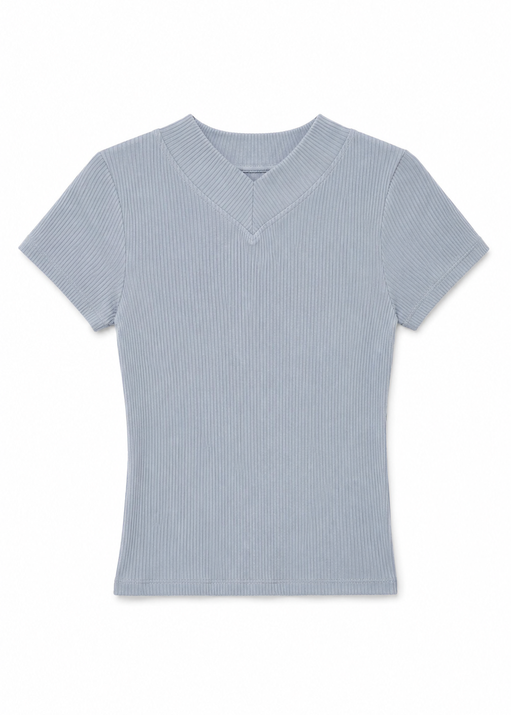 Isa V-Neck T-Shirt - Powder Blue
