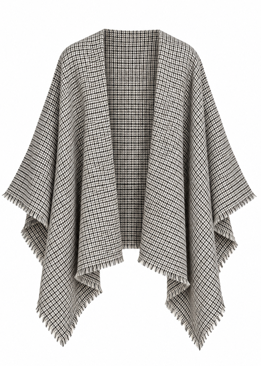 Yoko Check Wool Shawl - Made to Order