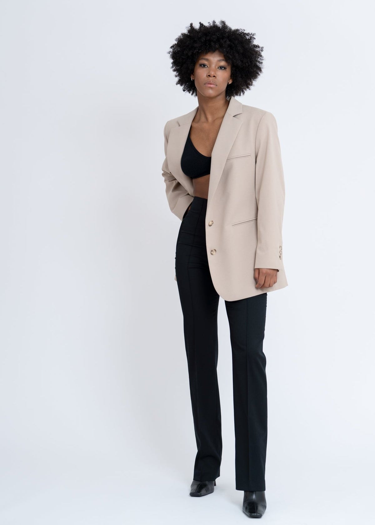 Enzo Tailored Blazer - Greige Limited Edition